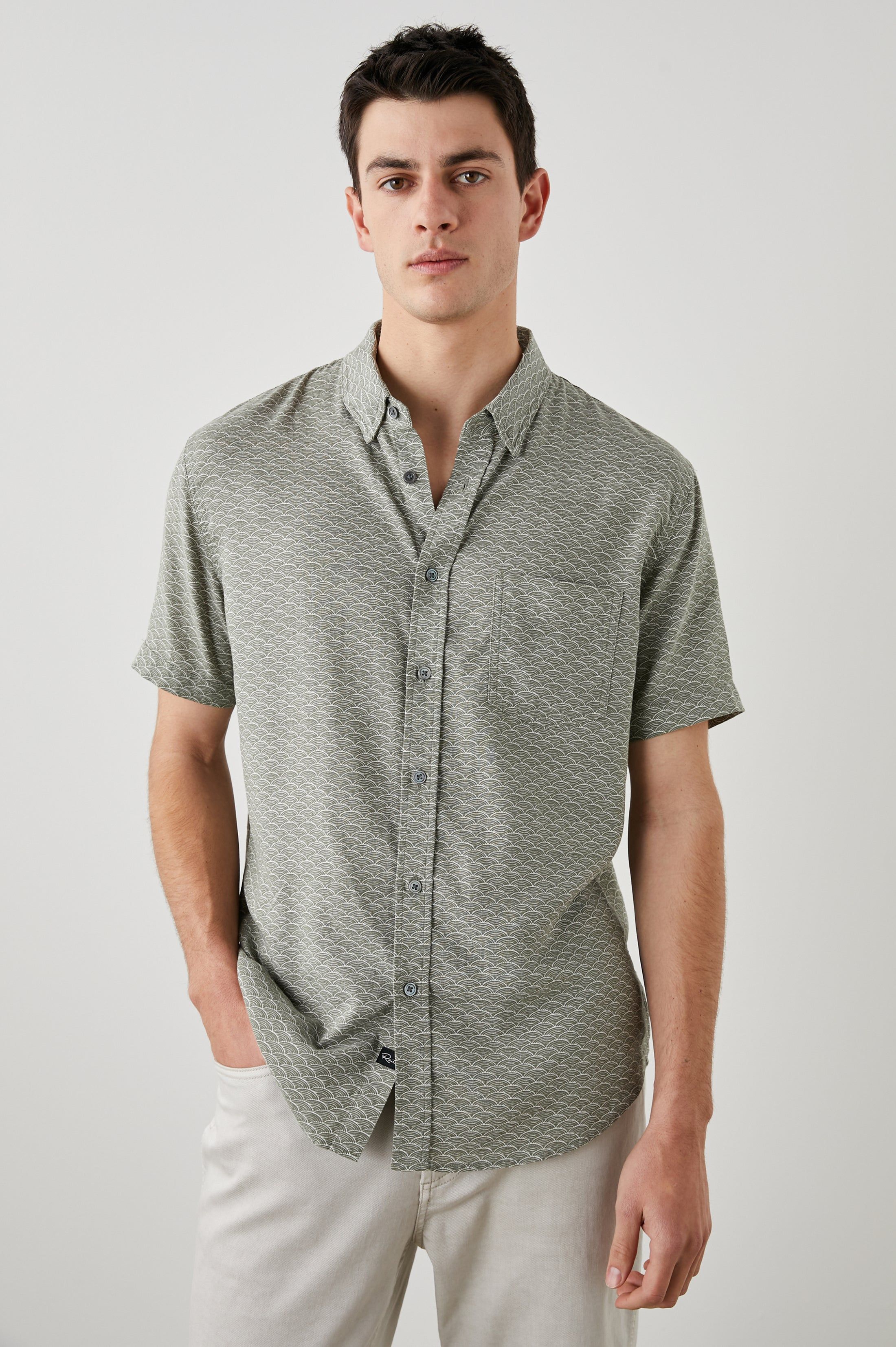 CARSON SHIRT - HAMA WAVE OLIVE sold by Rails product image thumbnail 3