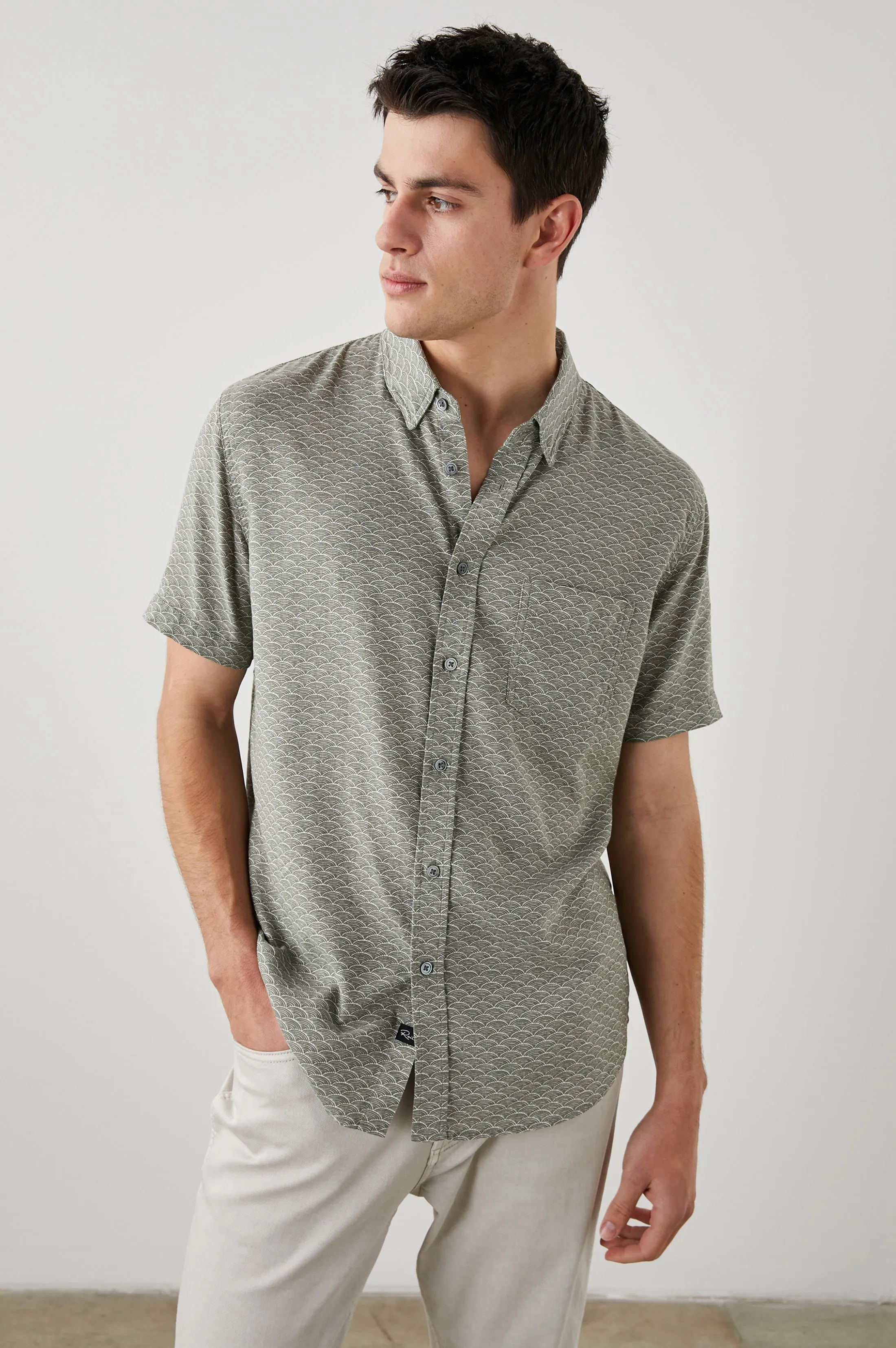 CARSON SHIRT - HAMA WAVE OLIVE sold by Rails product image thumbnail 4
