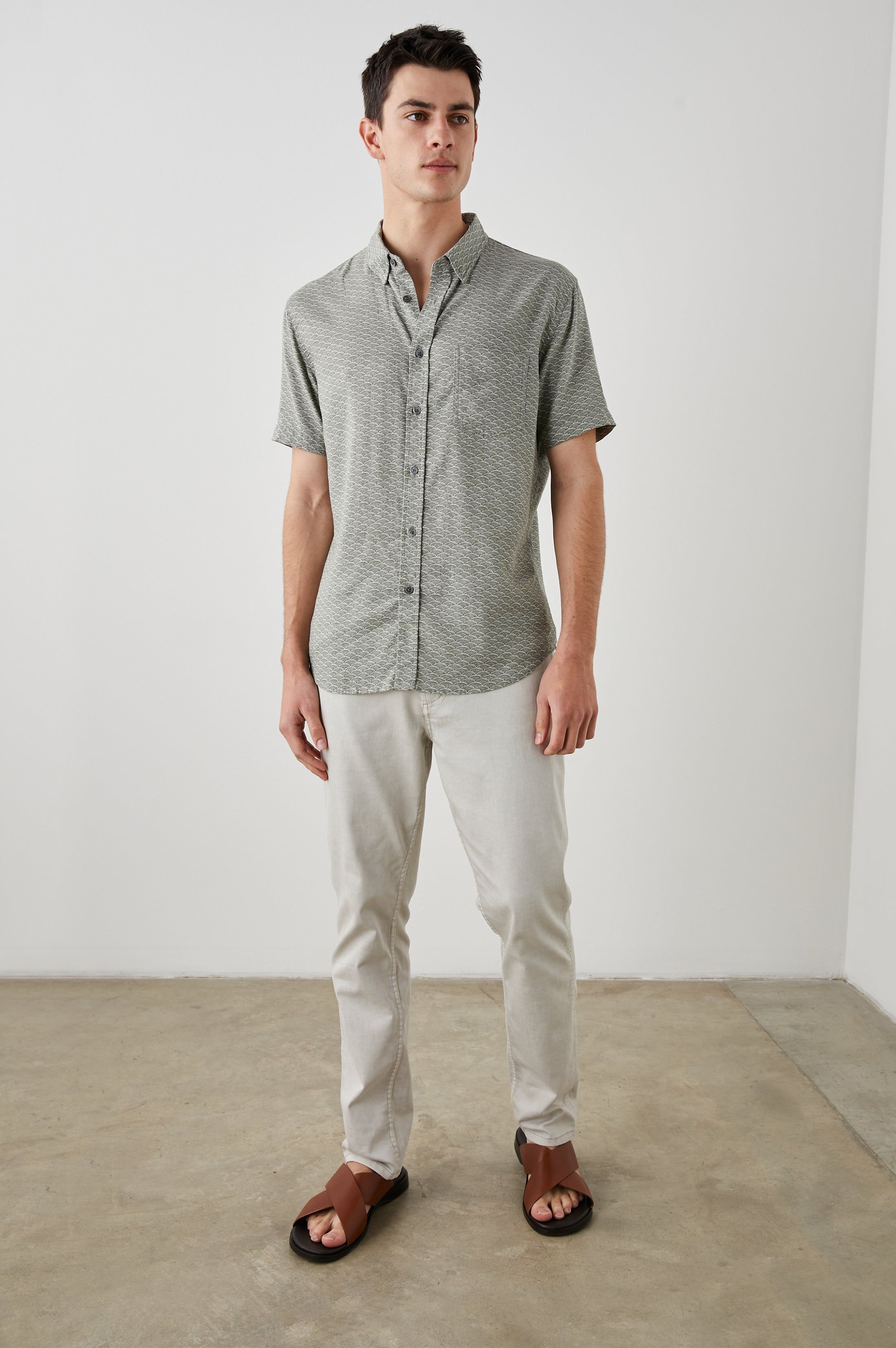 CARSON SHIRT - HAMA WAVE OLIVE sold by Rails product image thumbnail 6