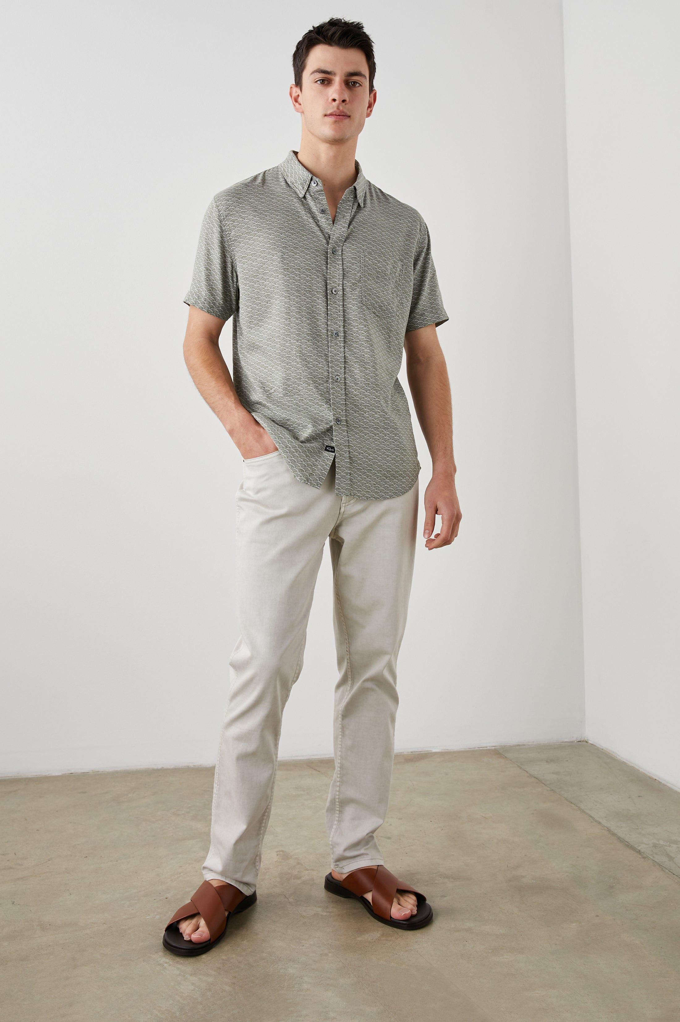 CARSON SHIRT - HAMA WAVE OLIVE sold by Rails product image thumbnail 5