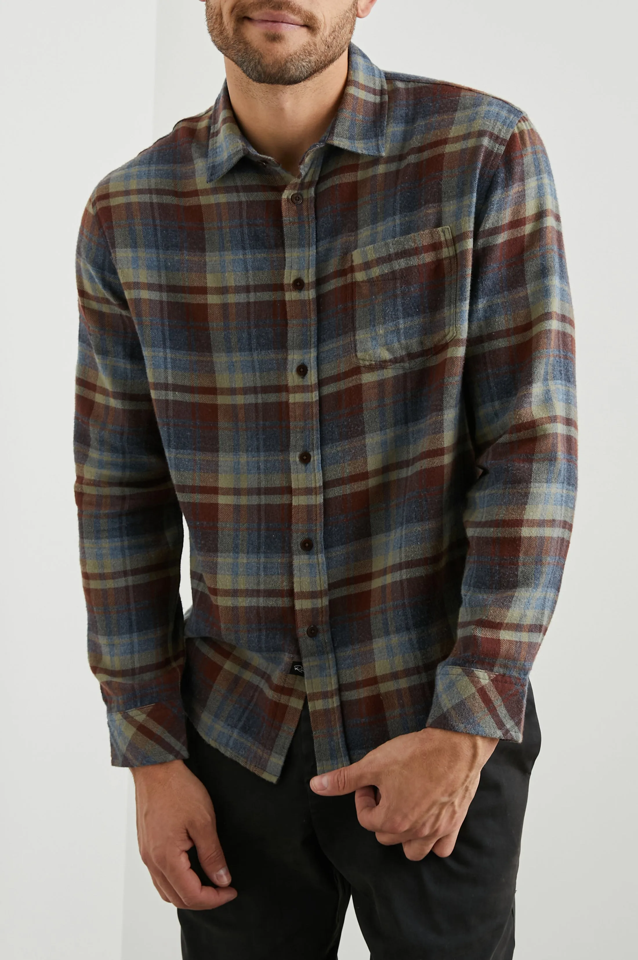 LENNOX SHIRT - RUBY DENIM BOTANICAL sold by Rails
