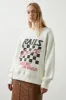 RELAXED CREW SWEATSHIRT - IVORY RAILS RACING sold by Rails