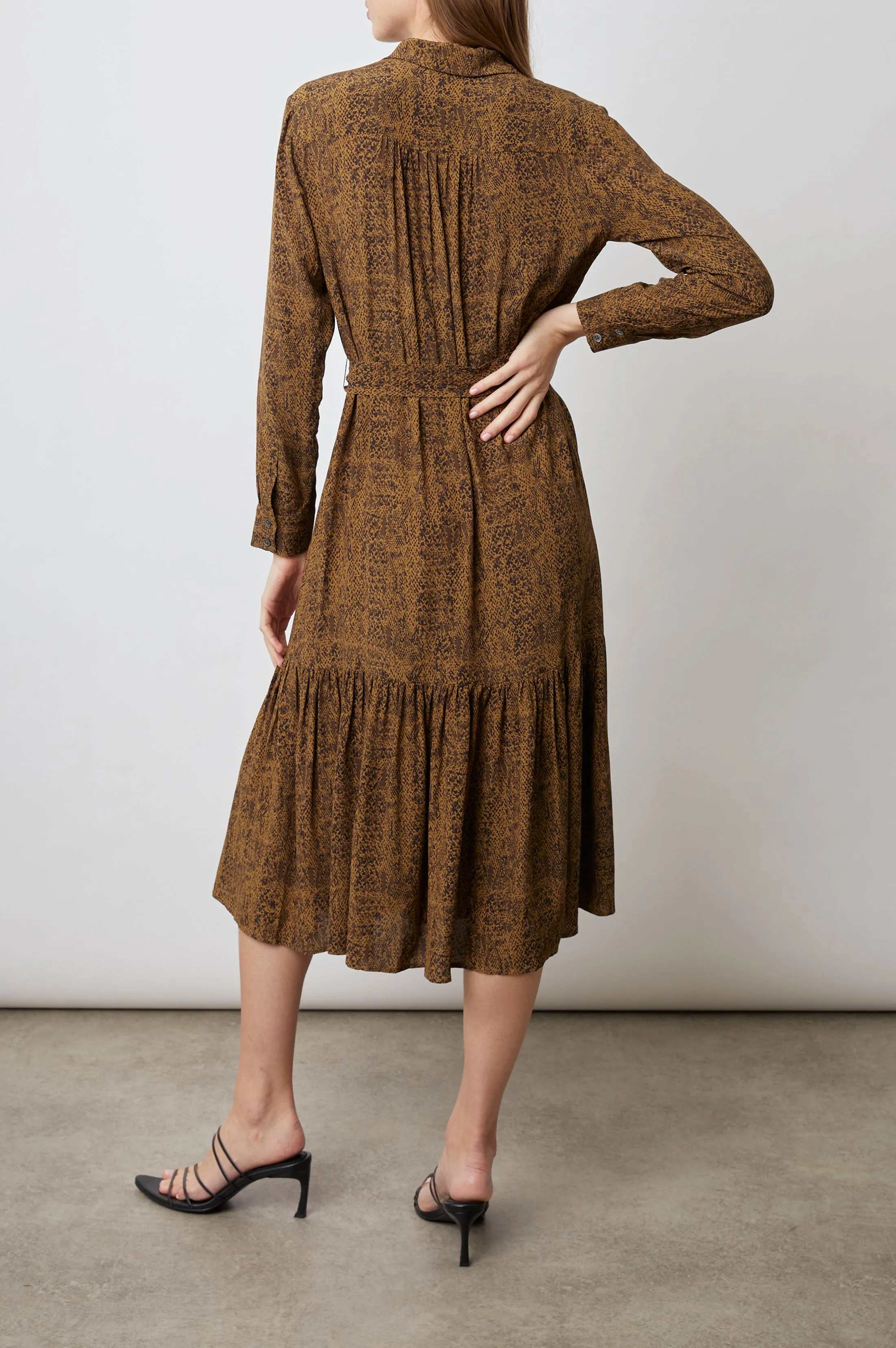 BEATRICE DRESS - SEPIA PYTHON sold by Rails product image thumbnail 4