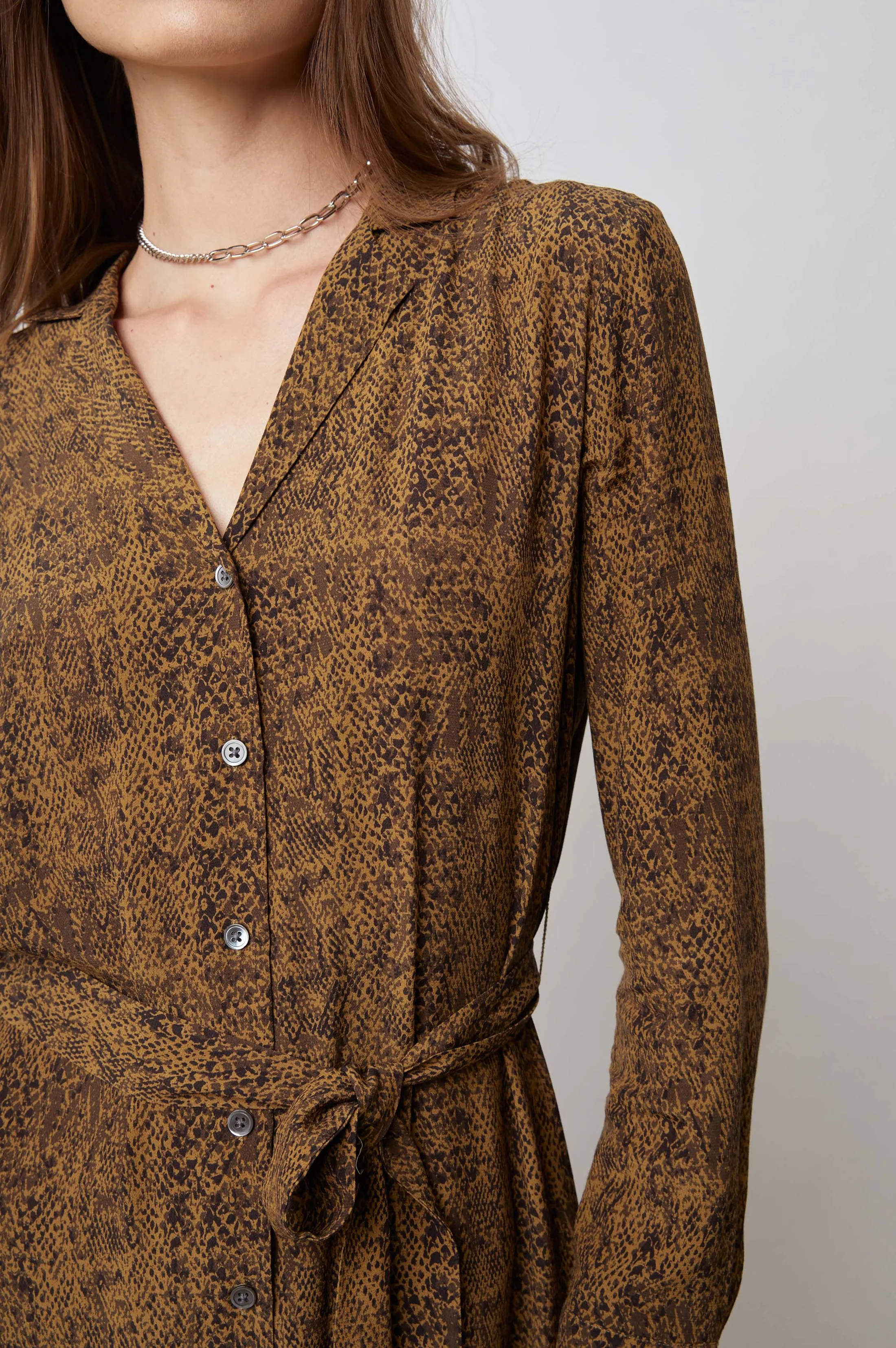 BEATRICE DRESS - SEPIA PYTHON sold by Rails product image thumbnail 2