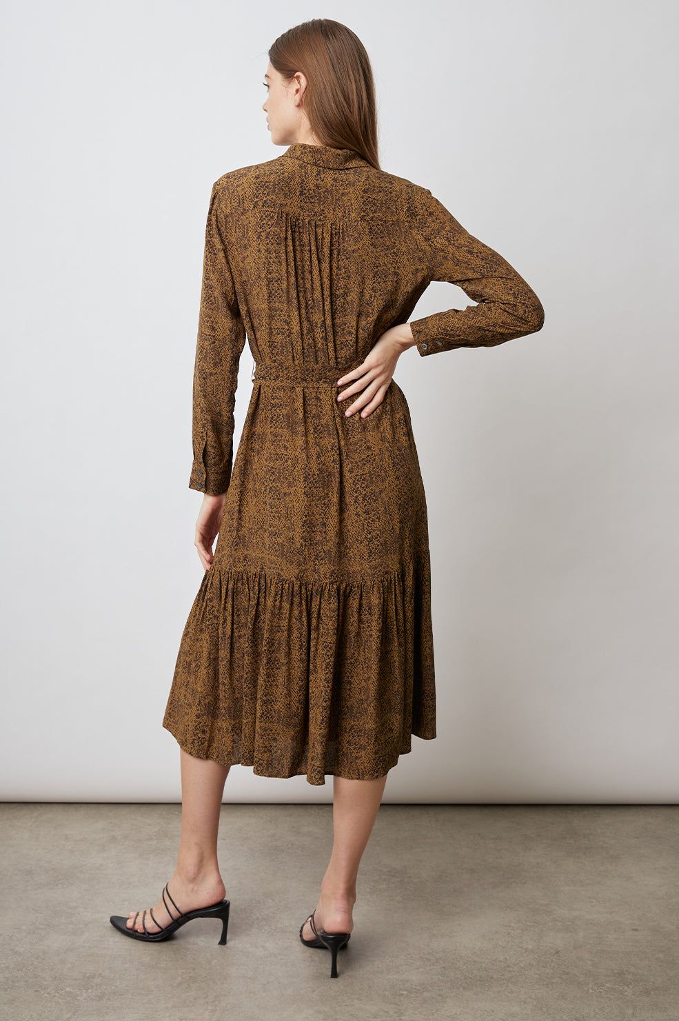 BEATRICE DRESS - SEPIA PYTHON sold by Rails product image thumbnail 4