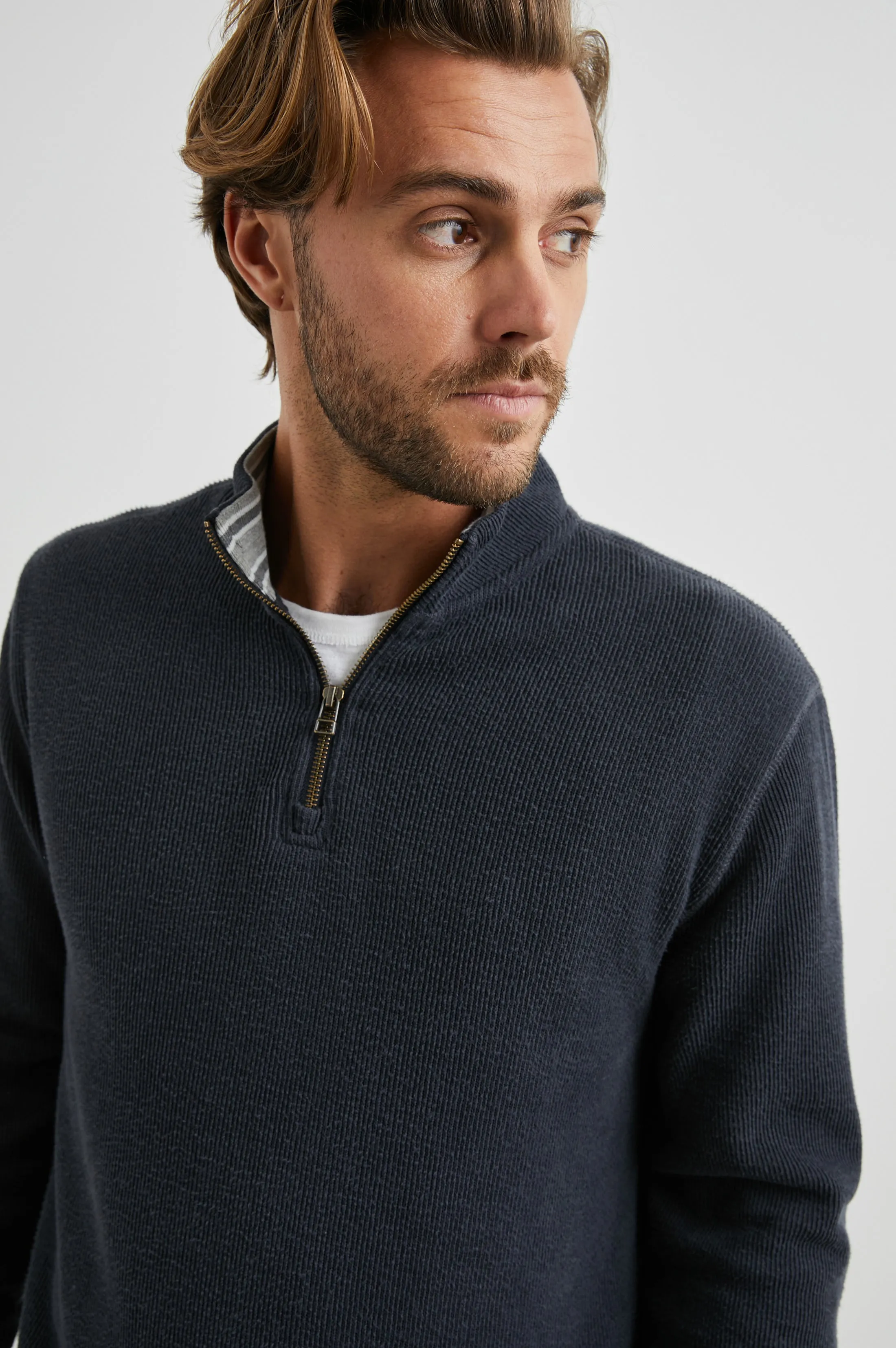 WARD QUARTER ZIP - KNITTANY BLUE sold by Rails product image thumbnail 3
