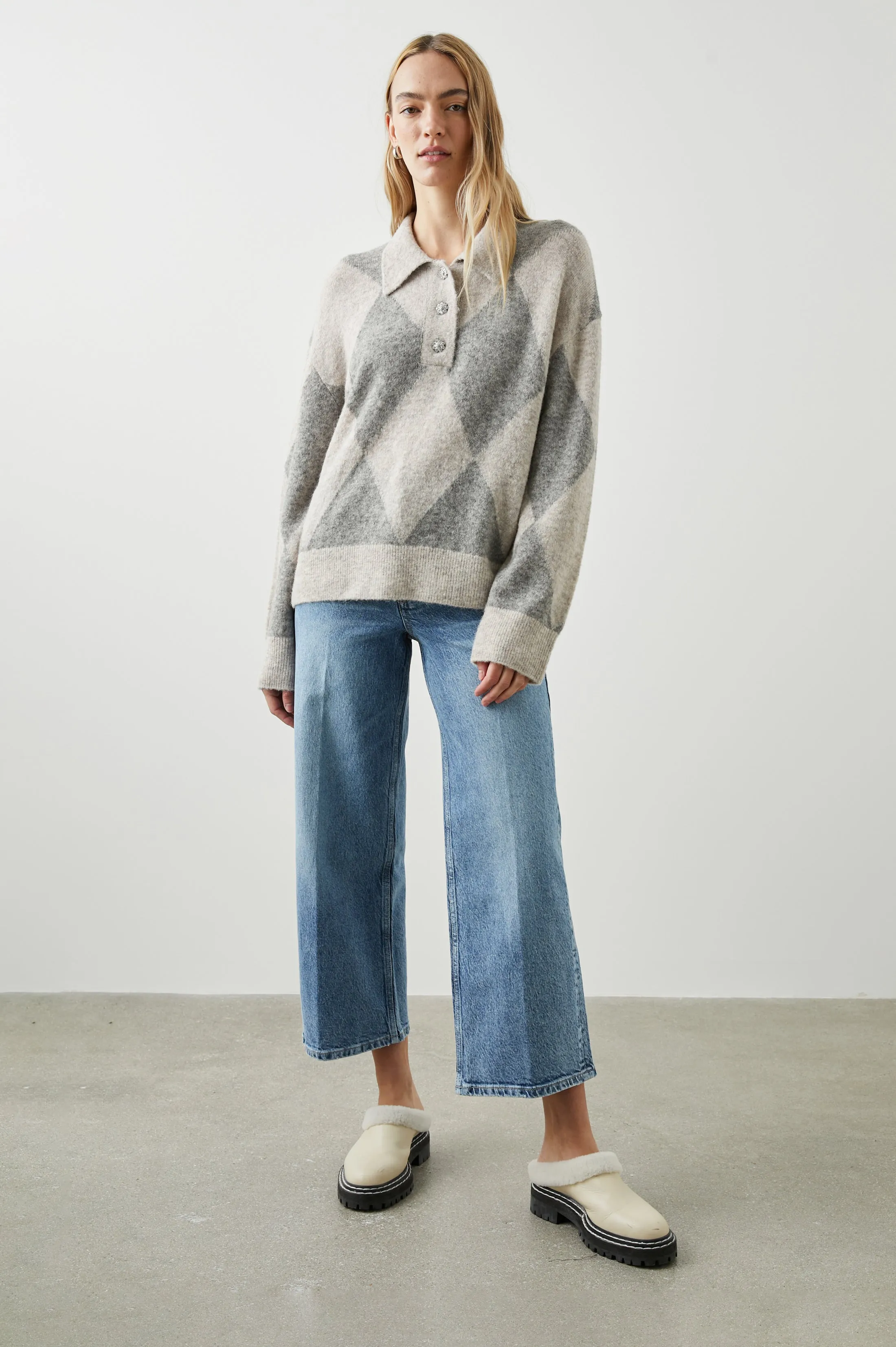 SKYE SWEATER - HEATHER ARGYLE sold by Rails product image thumbnail 3