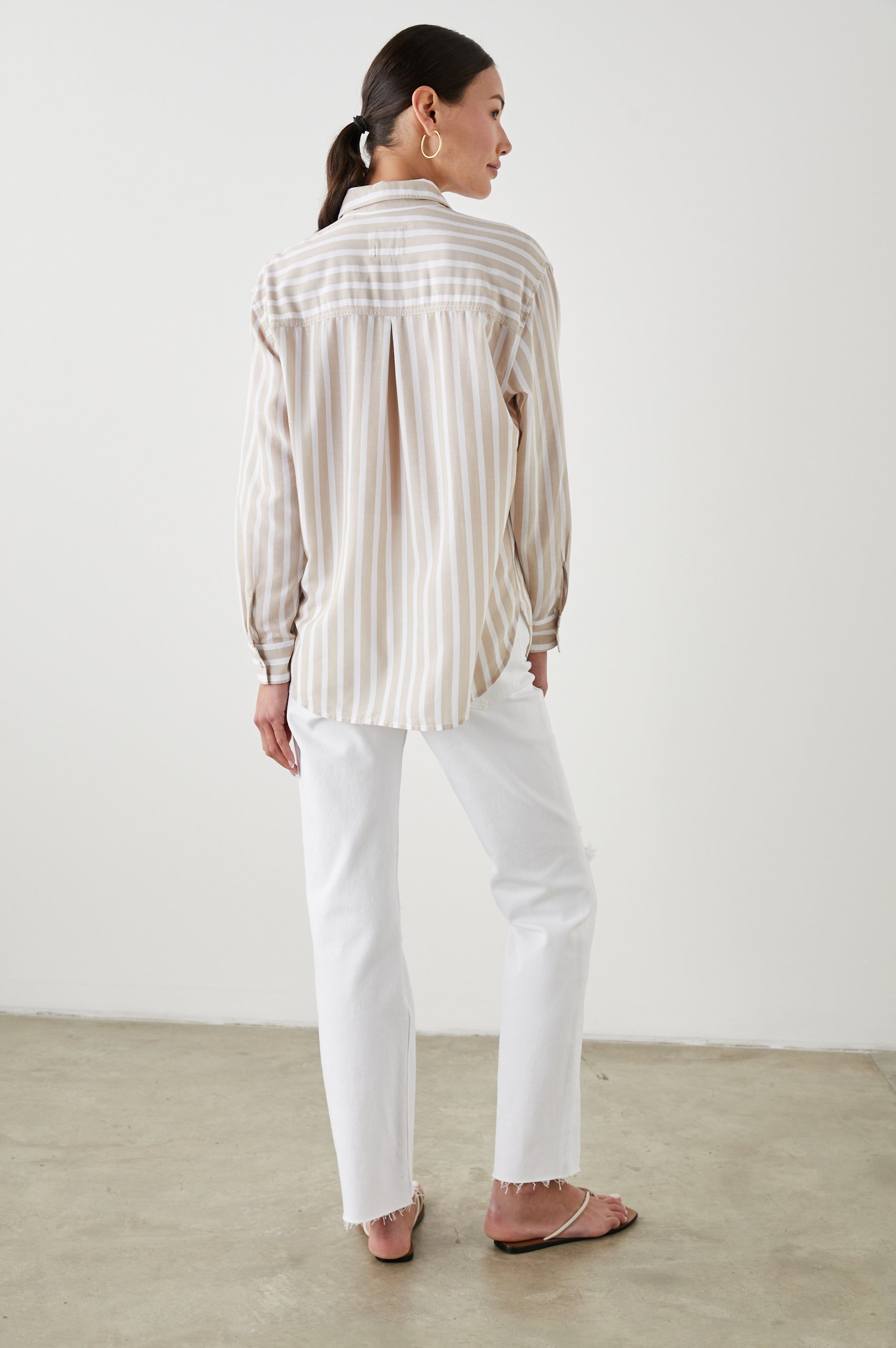 ELLE SHIRT - NATURAL STRIPE sold by Rails product image thumbnail 4
