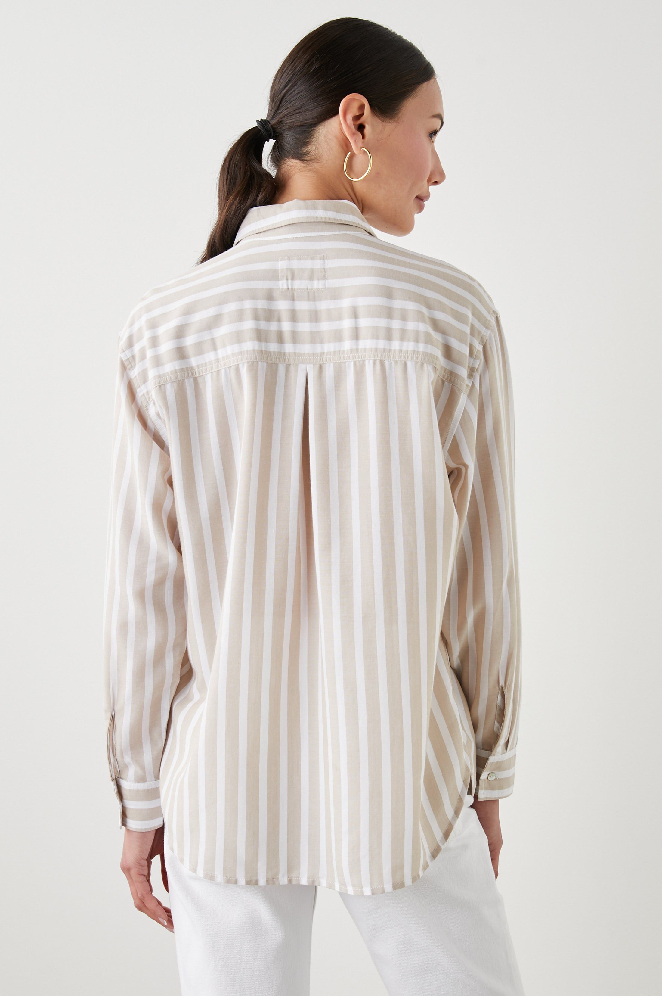 ELLE SHIRT - NATURAL STRIPE sold by Rails product image thumbnail 5