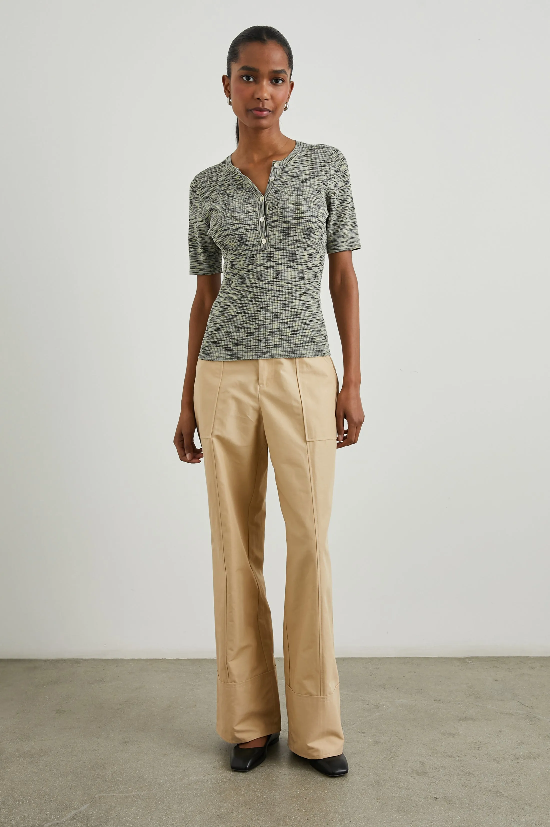 TONI TOP - MINT NAVY SPACE DYE sold by Rails product image thumbnail 4