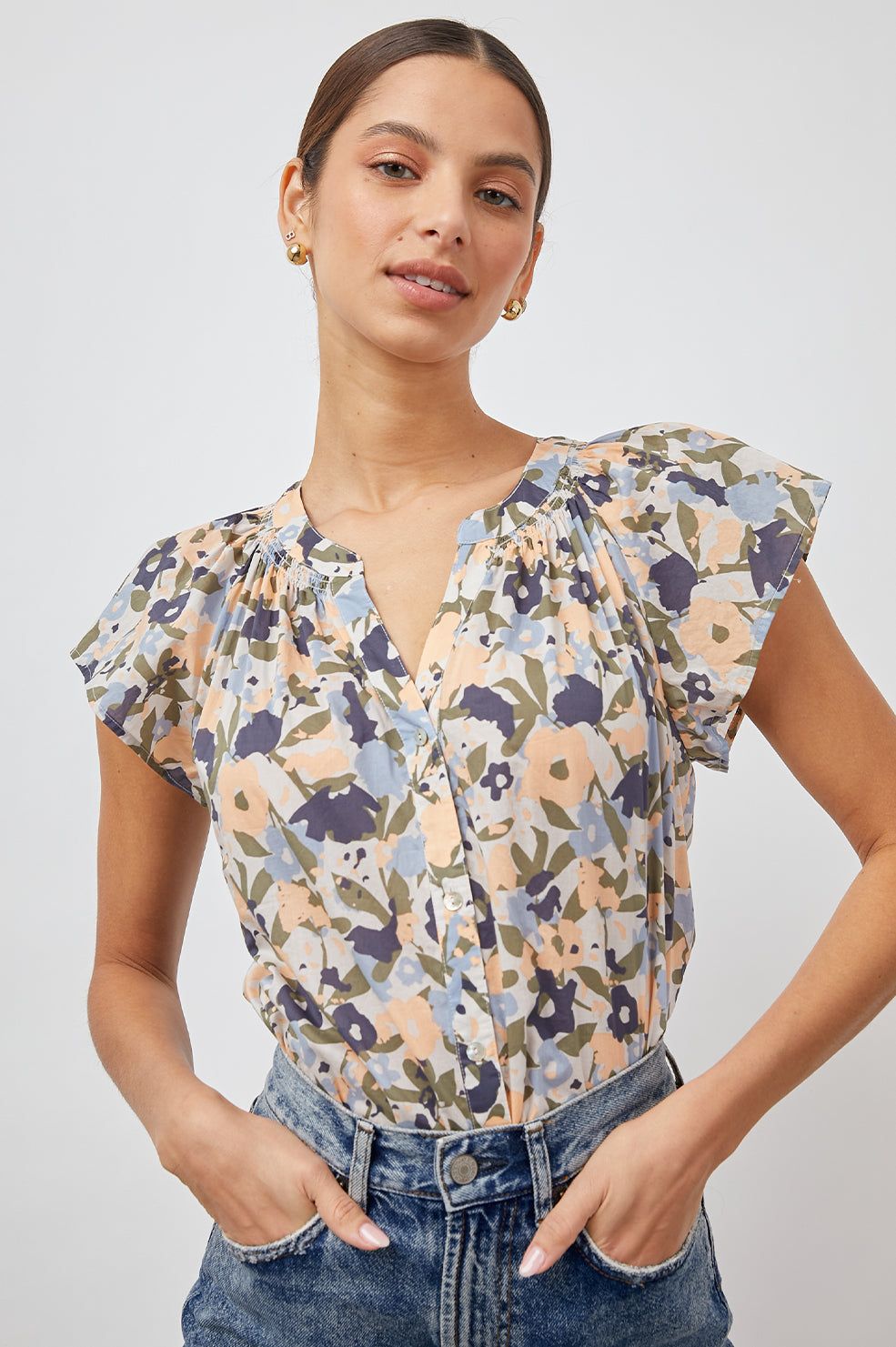 ALENA TOP - MOD FLORAL sold by Rails