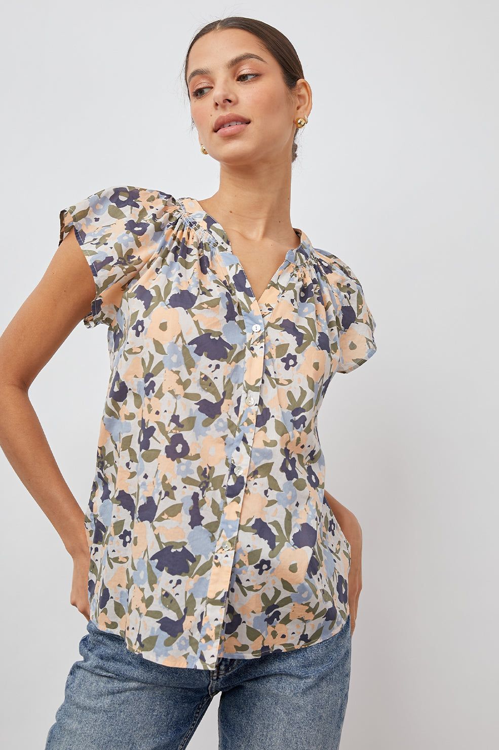 ALENA TOP - MOD FLORAL sold by Rails product image thumbnail 4