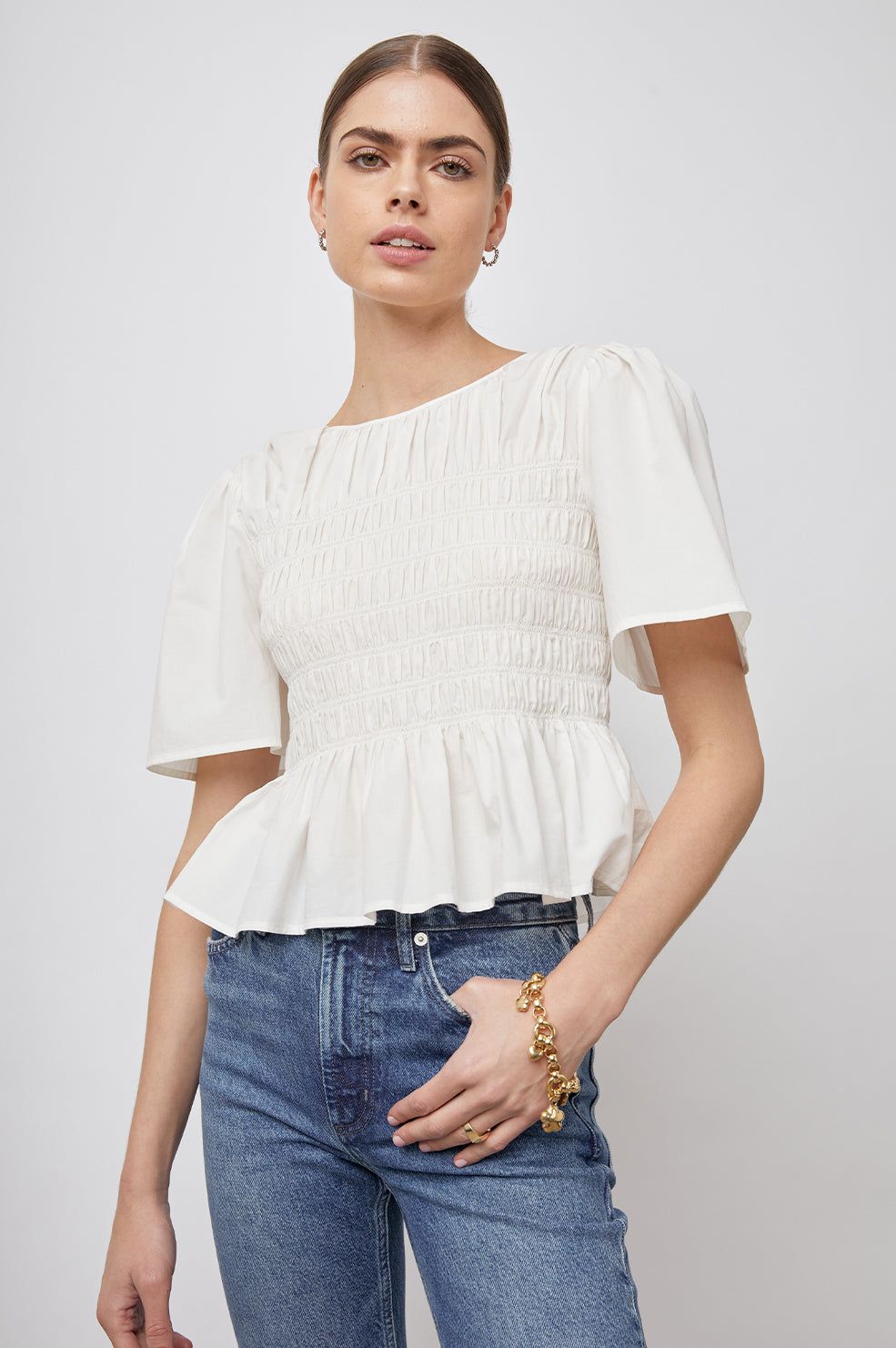 ROSIE TOP - WHITE sold by Rails product image thumbnail 2