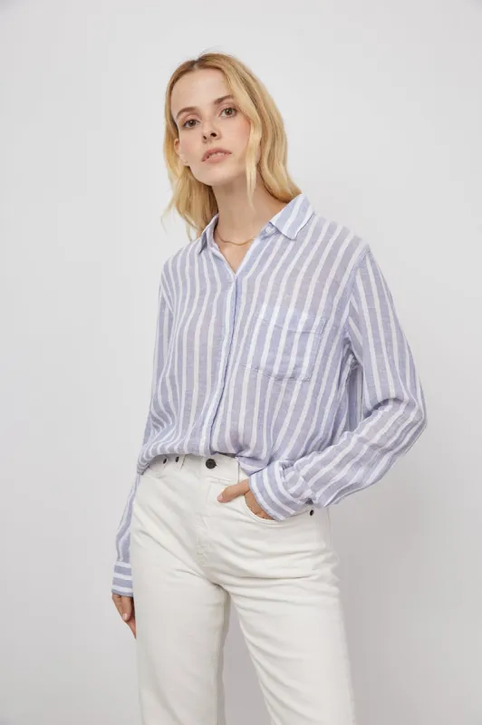 CHARLI SHIRT - RHONE STRIPE sold by Rails