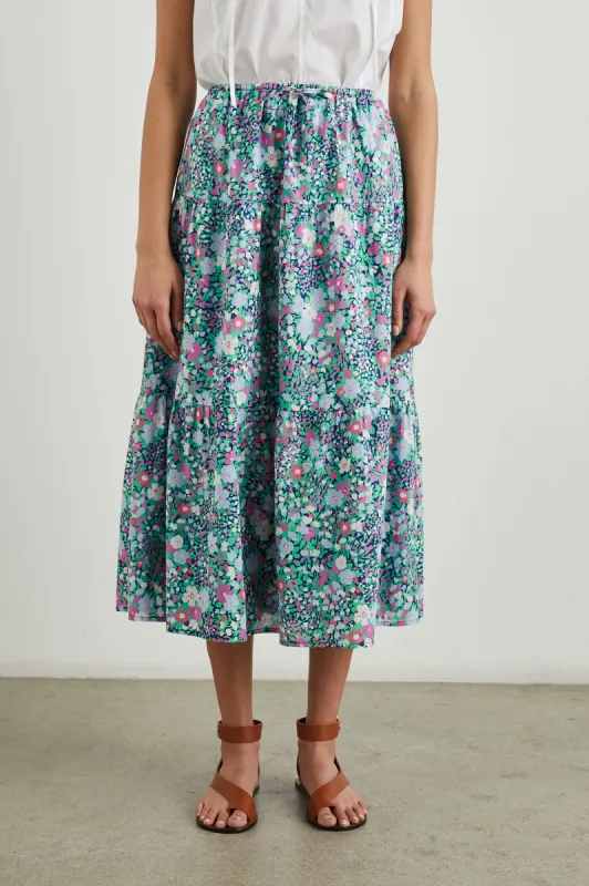 MARY SKIRT - NAVY LEILANI FLORAL sold by Rails
