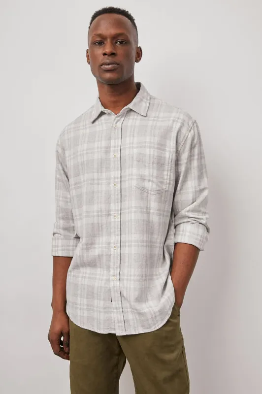 LENNOX SHIRT - ALUMINUM MELANGE sold by Rails