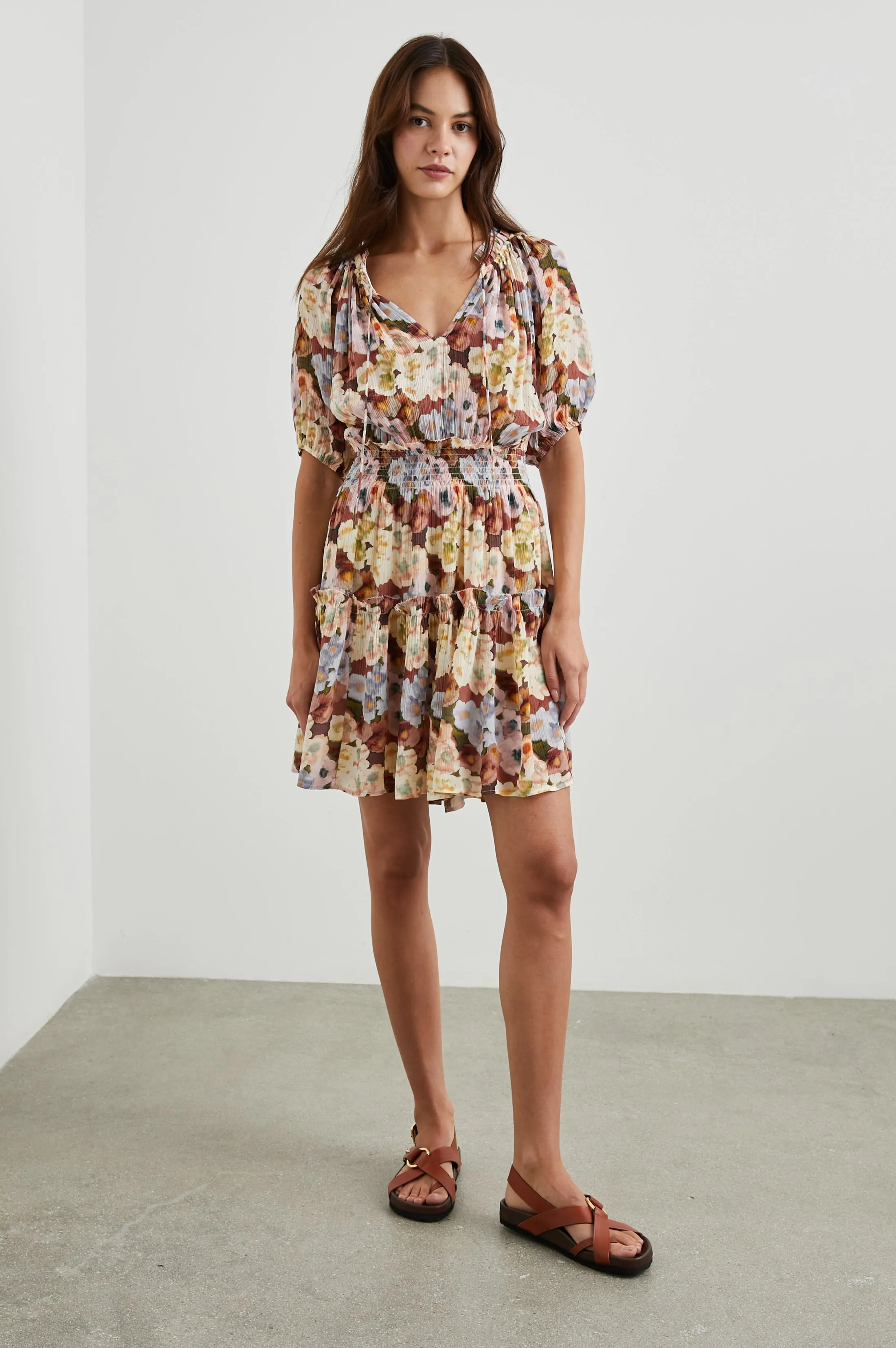 FIORELLA DRESS - PAINTED FLORAL sold by Rails
