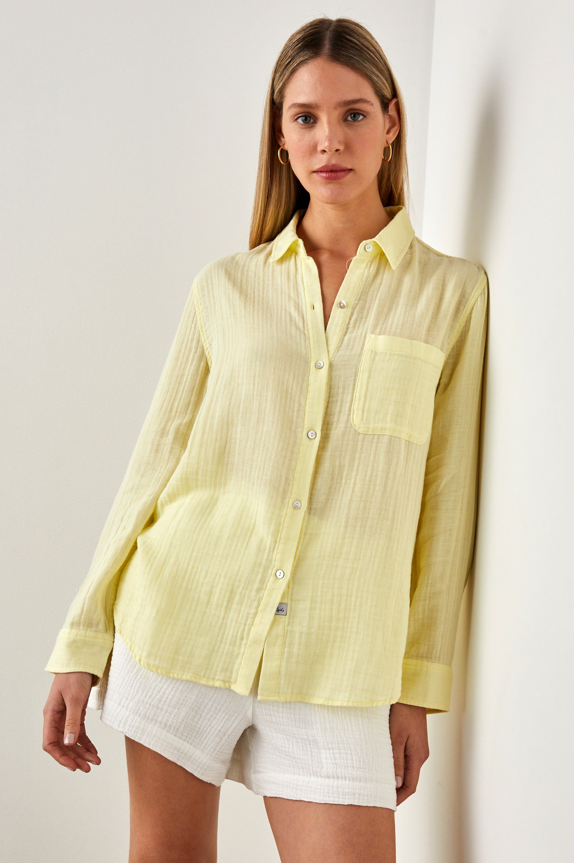 ELLIS SHIRT - CITRON sold by Rails product image thumbnail 5