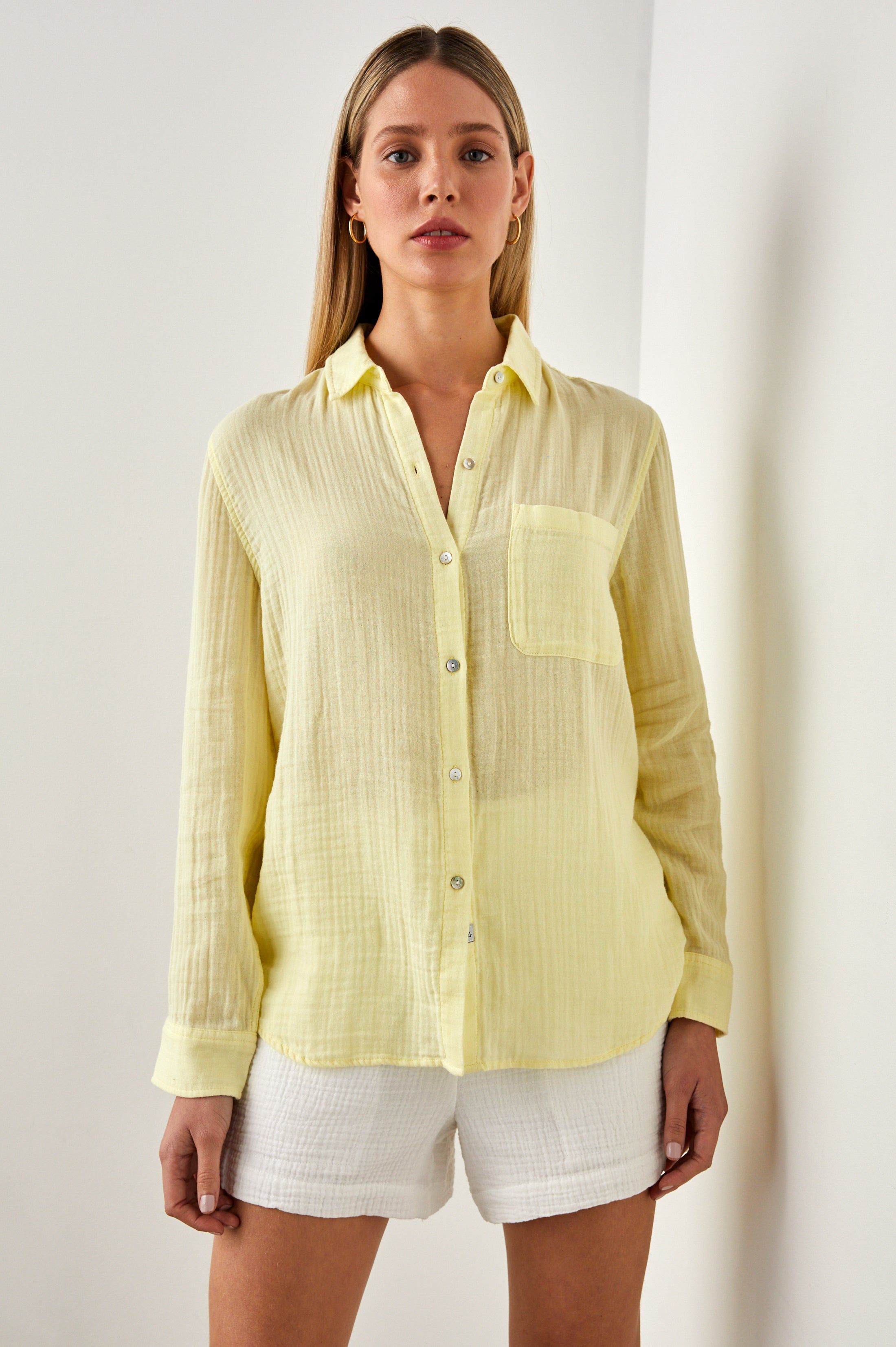 ELLIS SHIRT - CITRON sold by Rails