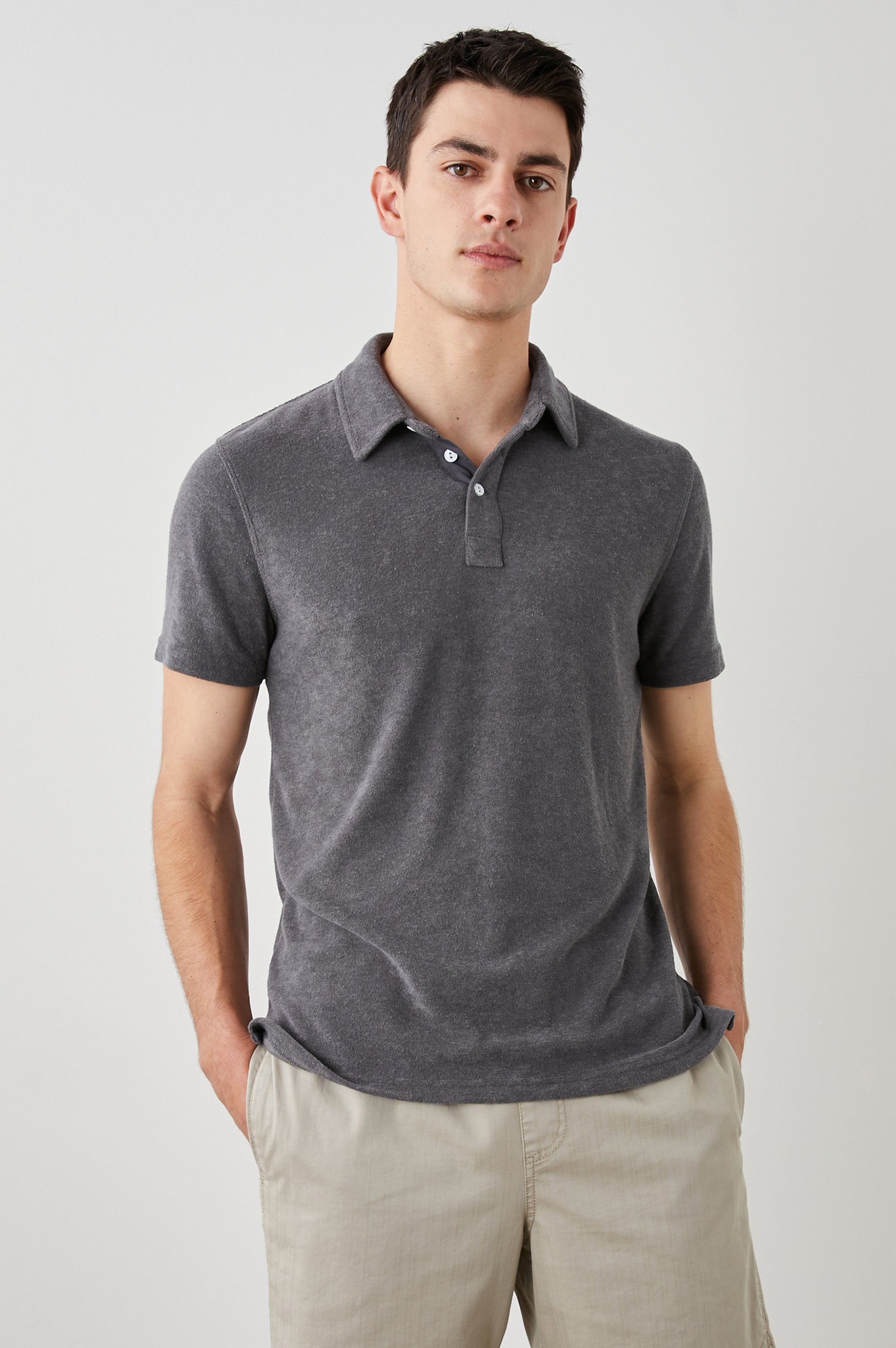 RHEN POLO SHIRT - MACADAM sold by Rails product image thumbnail 3