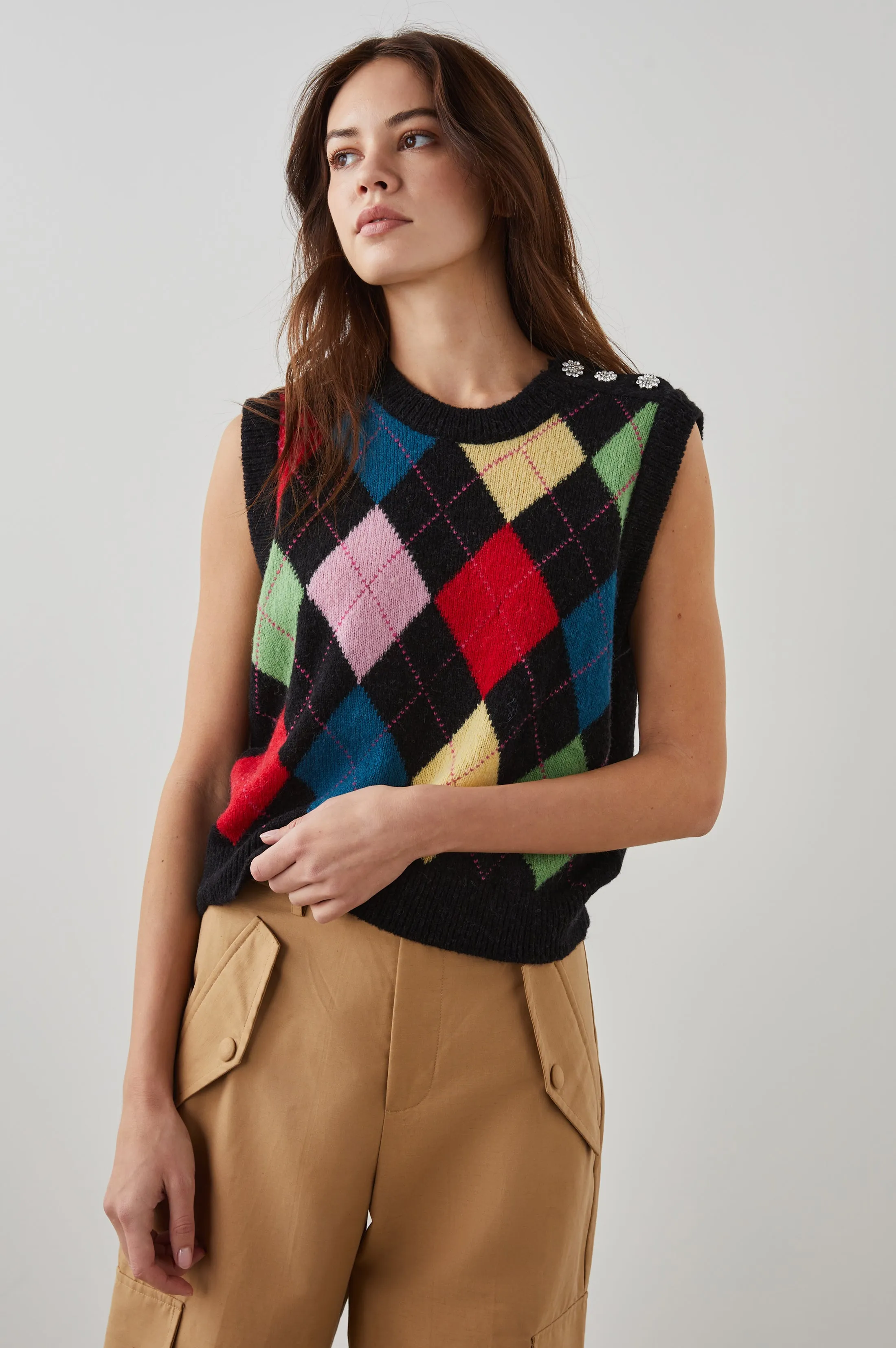 CHRISTIE VEST - ARGYLE sold by Rails product image thumbnail 4