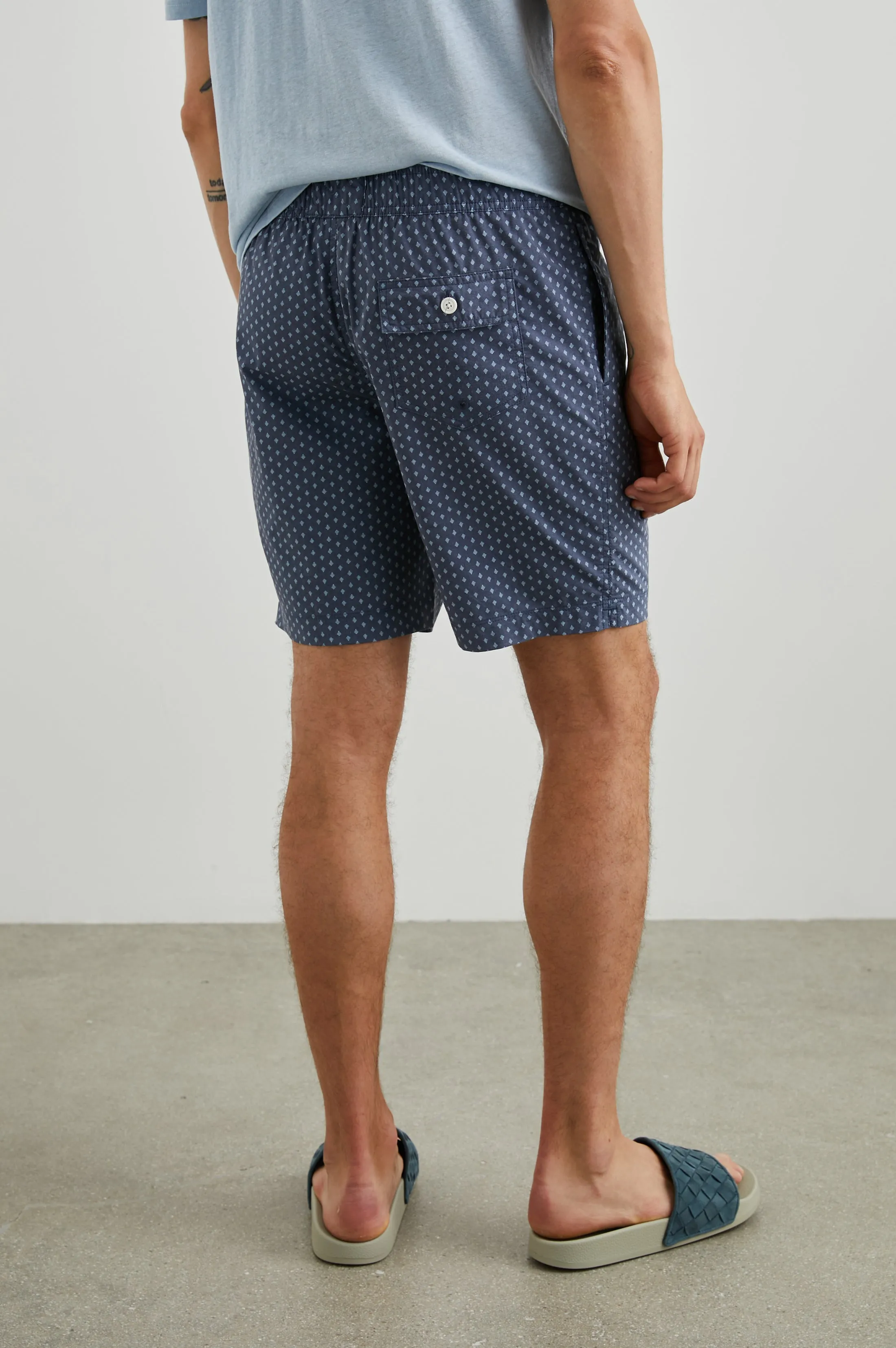 KIAN SWIM SHORT - POLYGON MICRO NAVY sold by Rails product image thumbnail 5