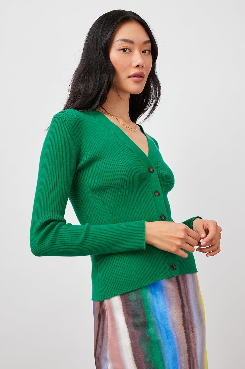 BEAU CARDIGAN - KELLY GREEN sold by Rails product image thumbnail 4