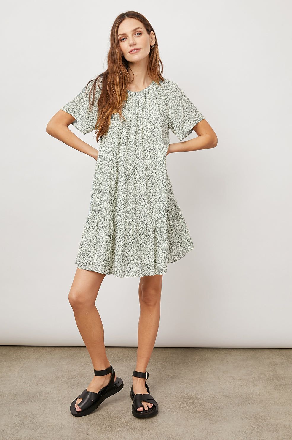 CLARISSA DRESS - GREEN GARDEN sold by Rails product image thumbnail 4