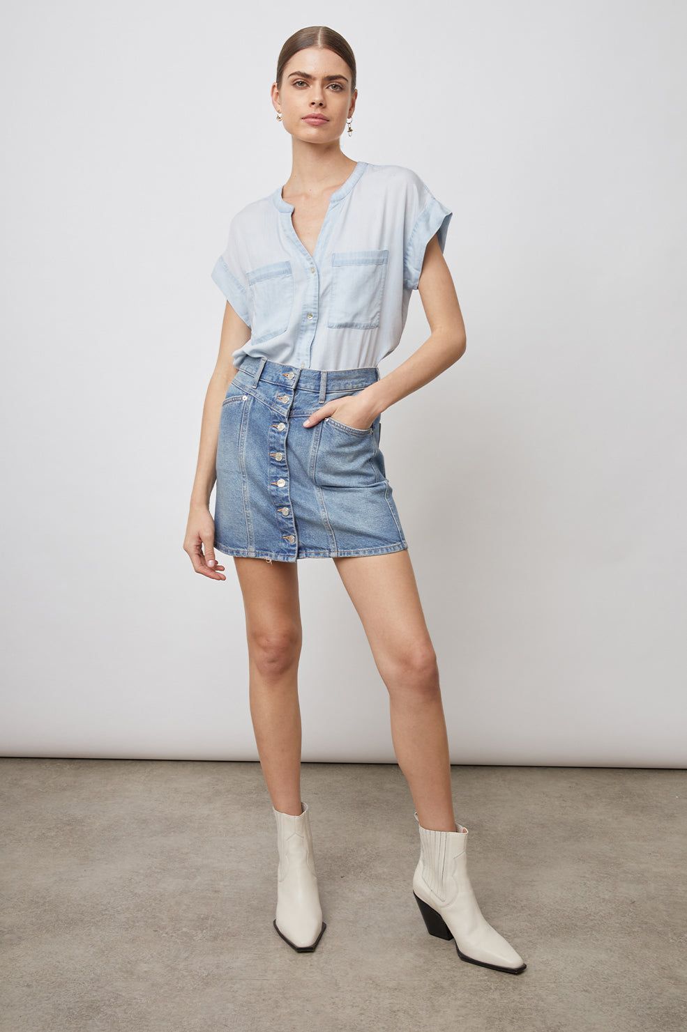 MEL SHIRT - LIGHT VINTAGE sold by Rails