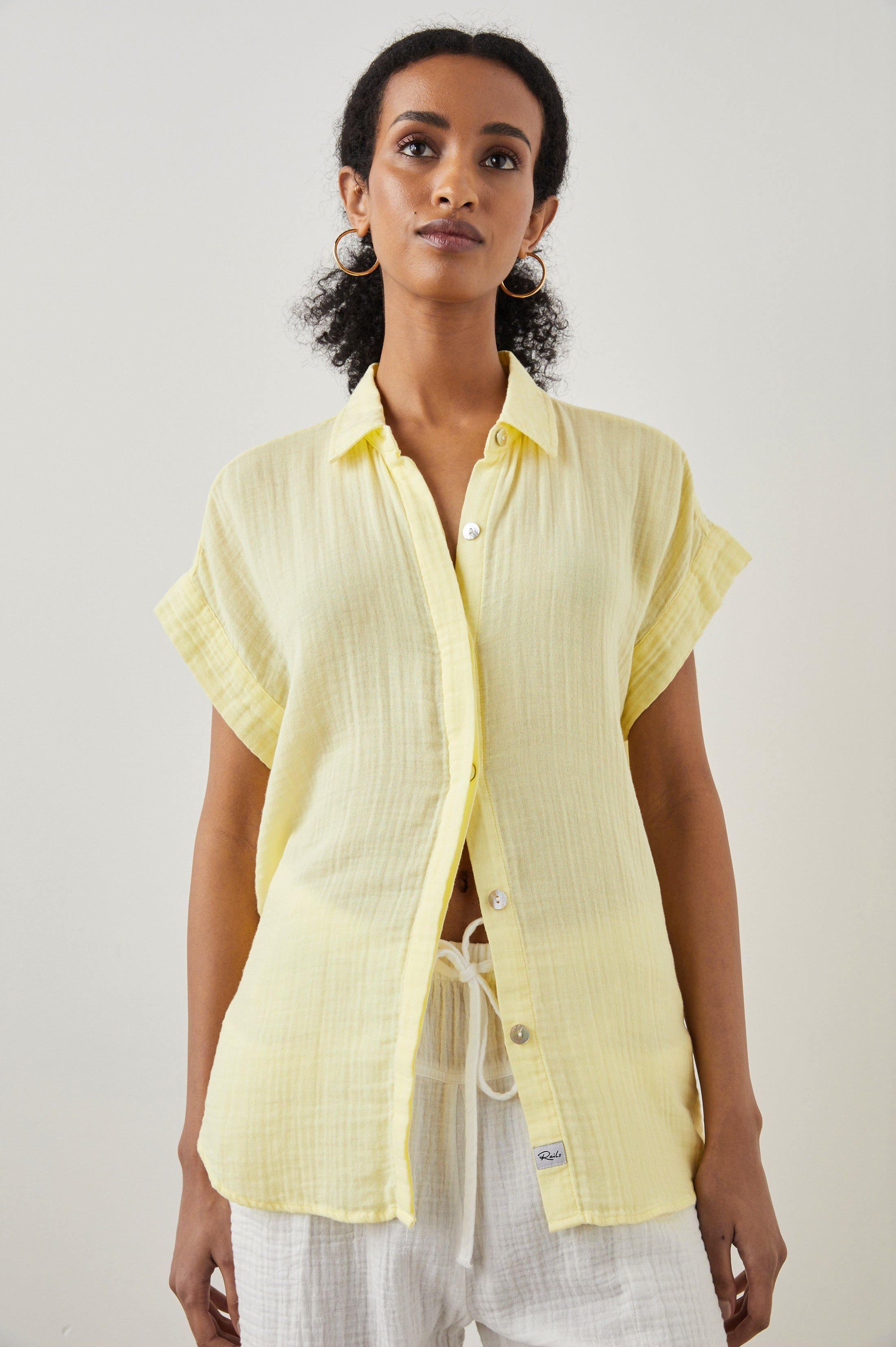 JAMIE SHIRT - CITRON sold by Rails