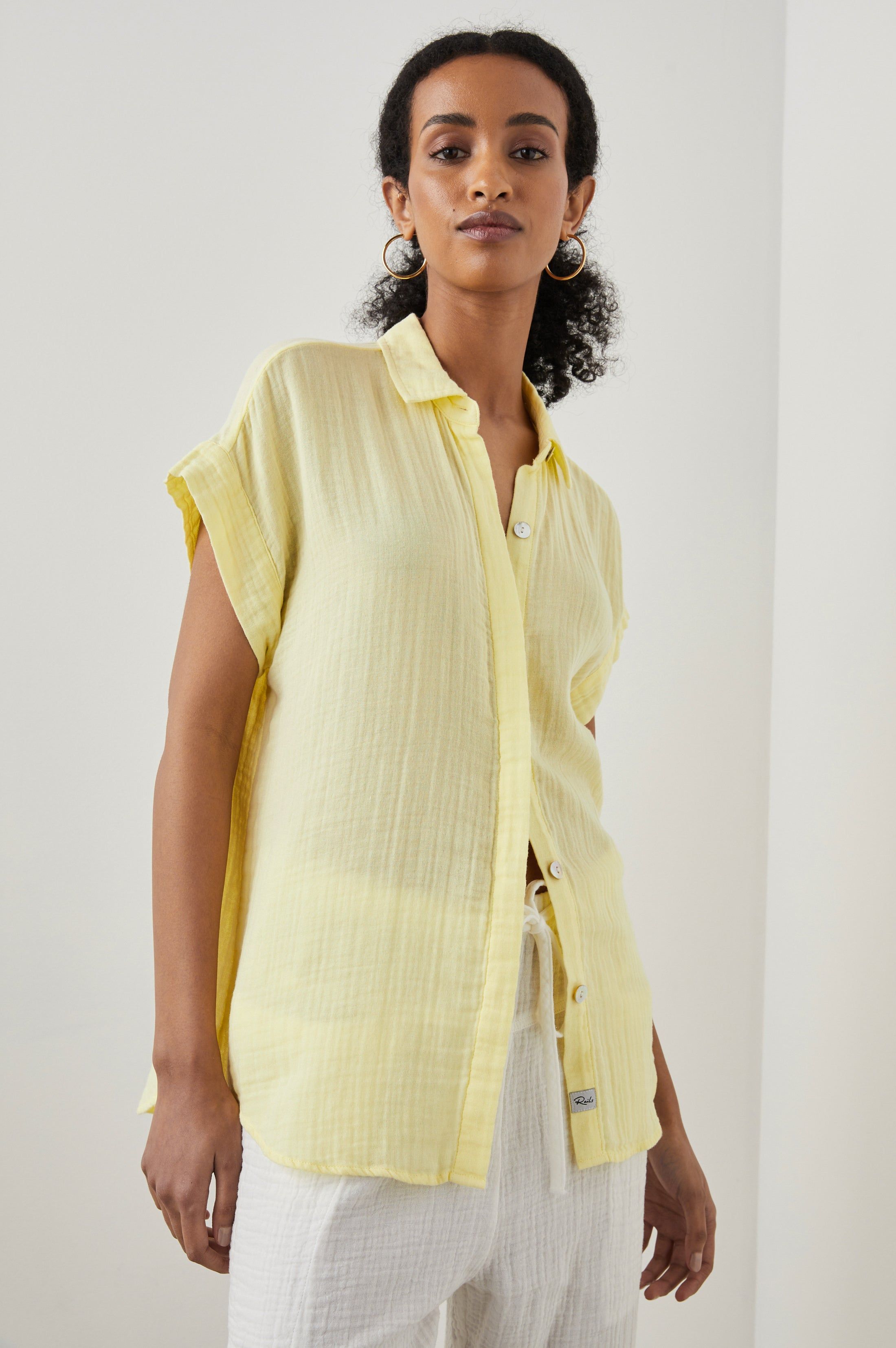 JAMIE SHIRT - CITRON sold by Rails product image thumbnail 3