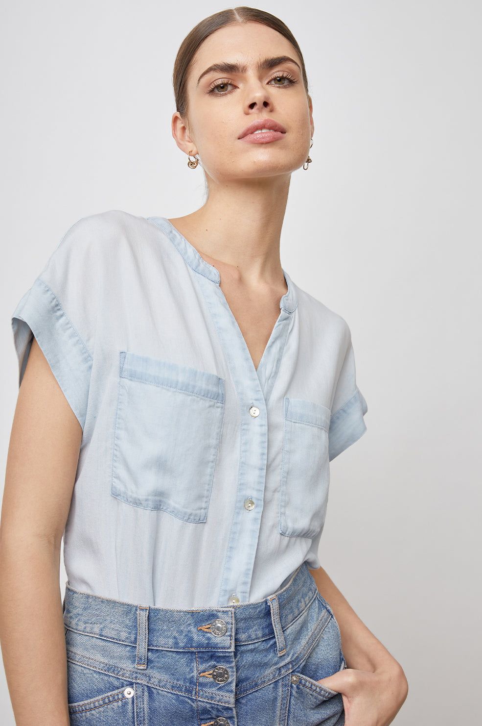 MEL SHIRT - LIGHT VINTAGE sold by Rails product image thumbnail 4