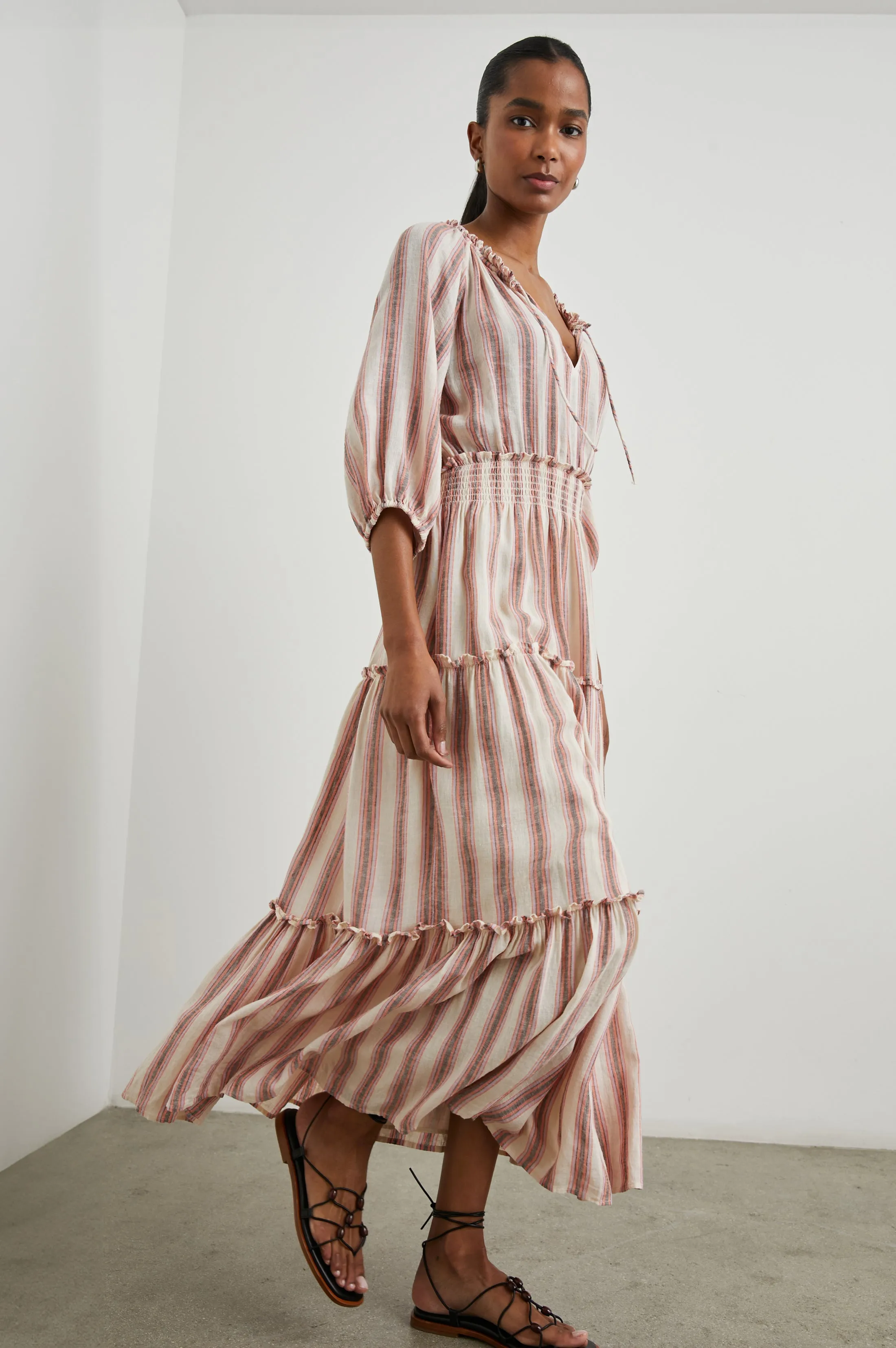 CATERINE DRESS - CAMINO STRIPE sold by Rails