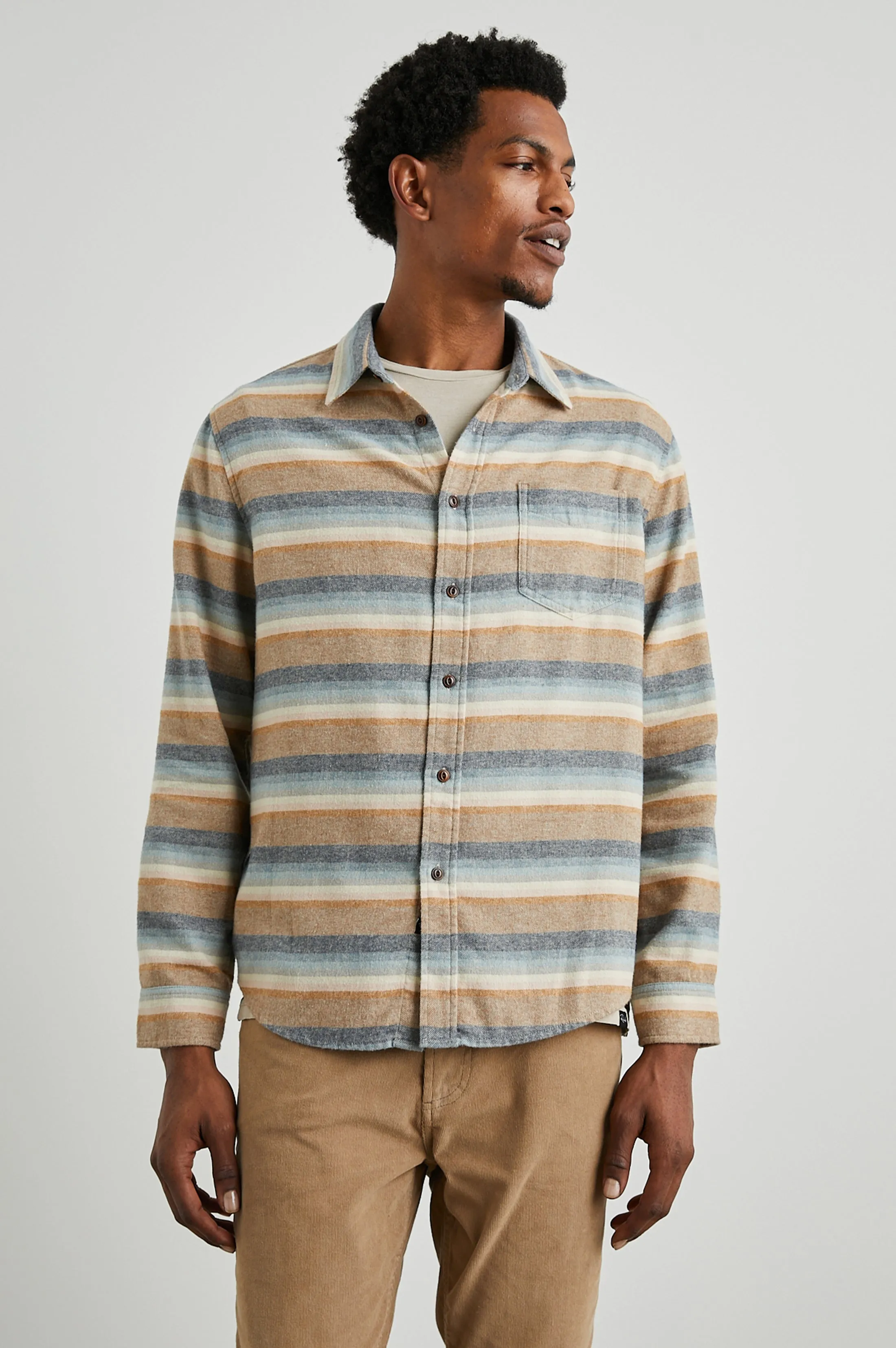 RUNSON SHIRT - SANTA FE STRIPE sold by Rails product image thumbnail 3