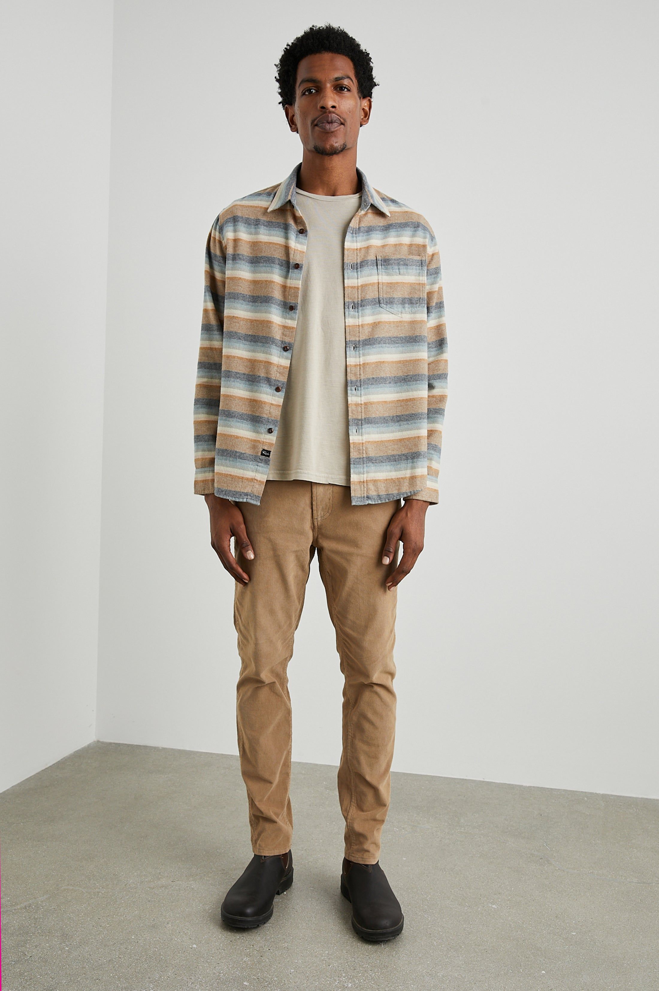 RUNSON SHIRT - SANTA FE STRIPE sold by Rails product image thumbnail 4