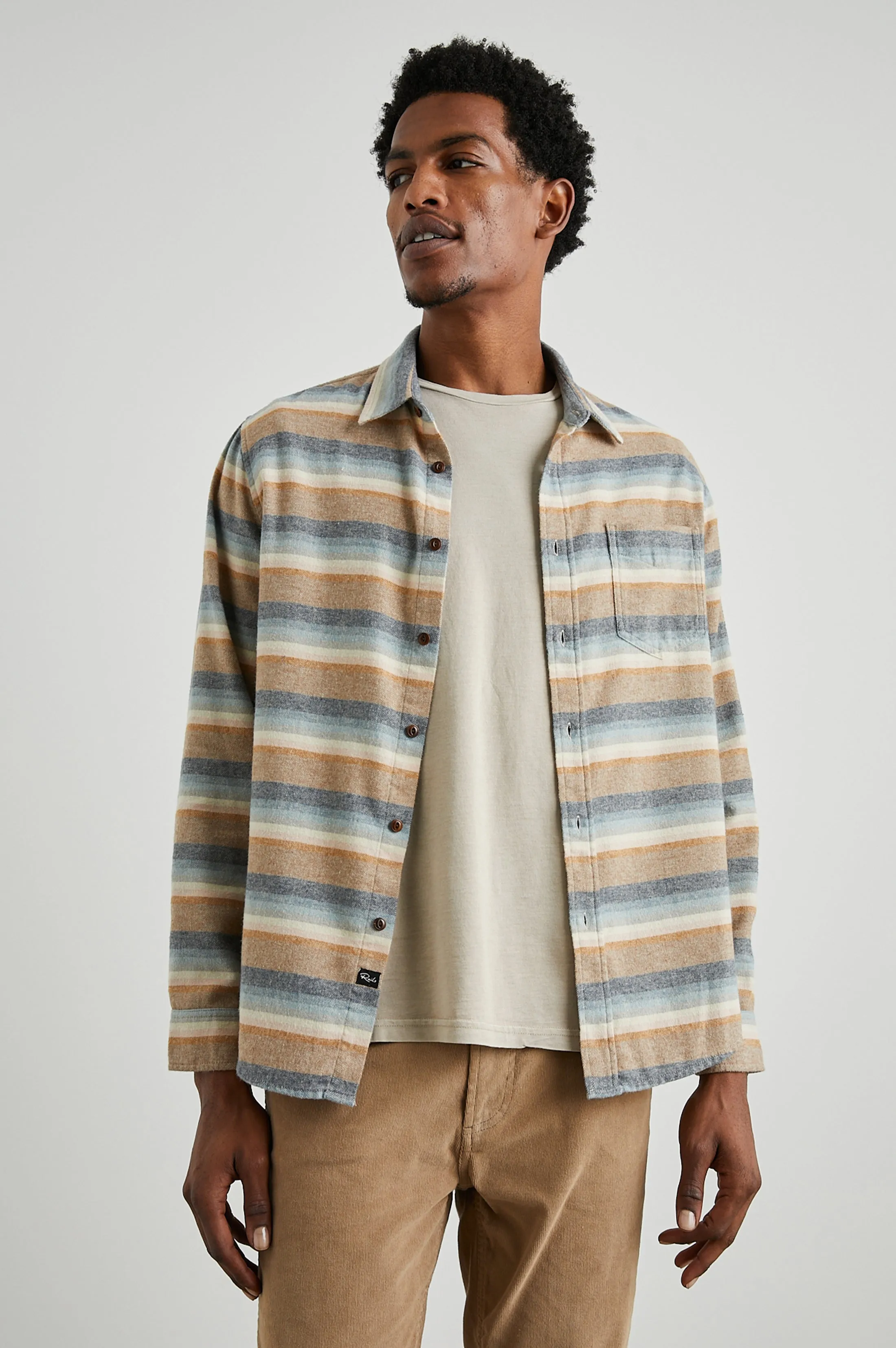 RUNSON SHIRT - SANTA FE STRIPE sold by Rails