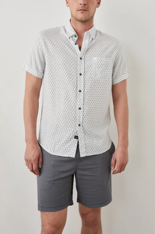 CARSON SHIRT - DIAMOND GEO CREAM sold by Rails