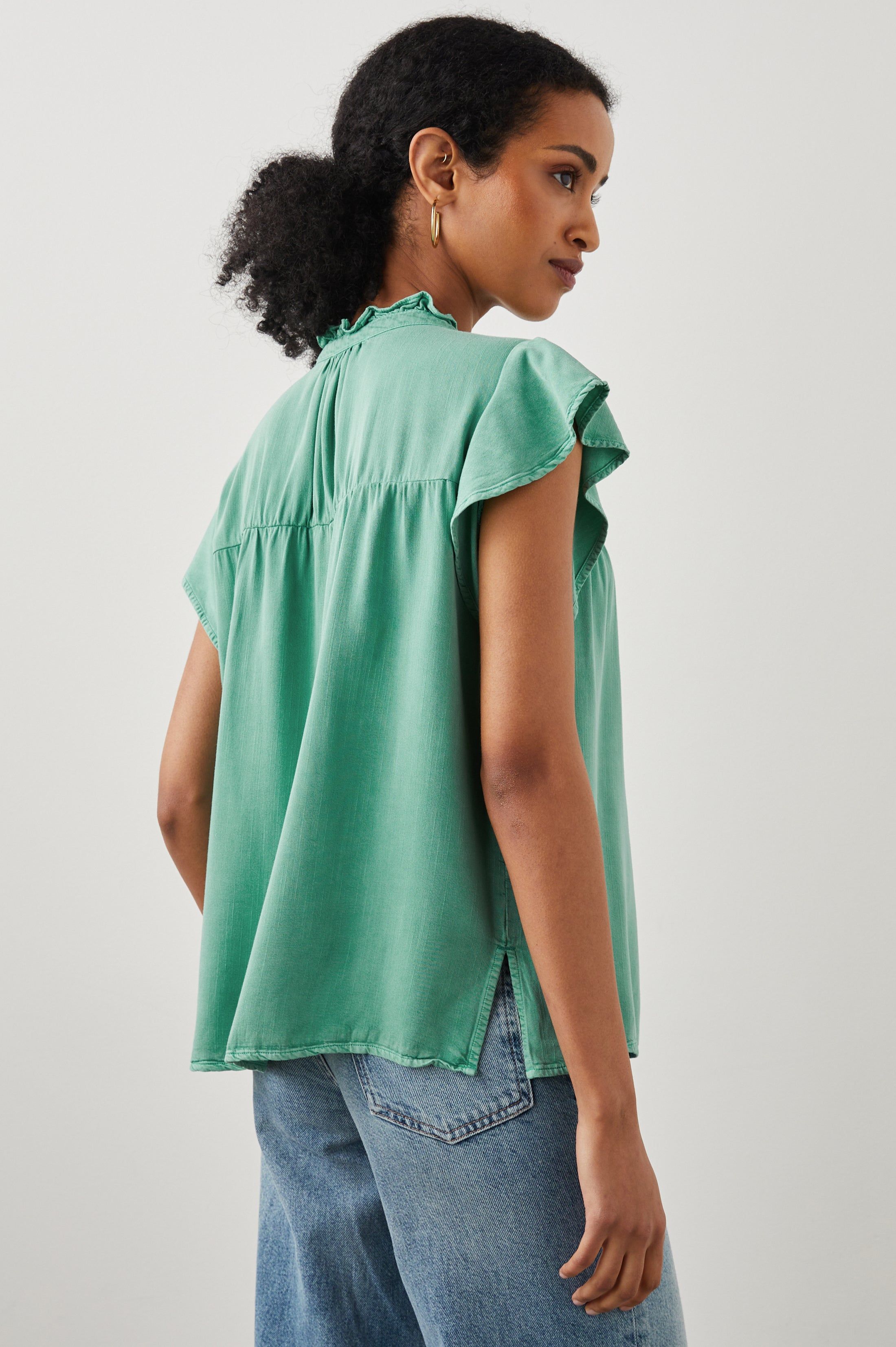 RUTHIE TOP - BASIL sold by Rails product image thumbnail 4
