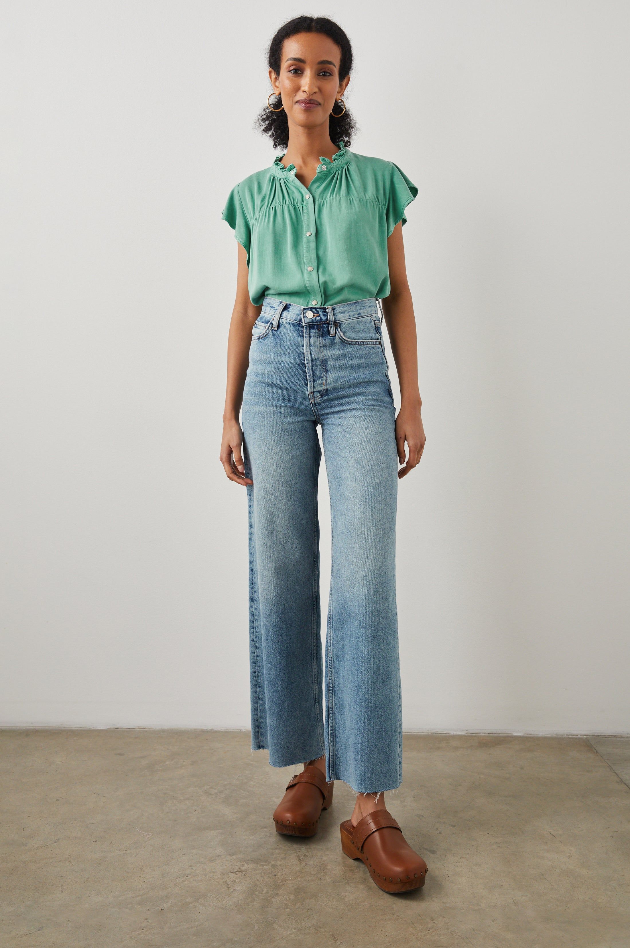 RUTHIE TOP - BASIL sold by Rails product image thumbnail 3