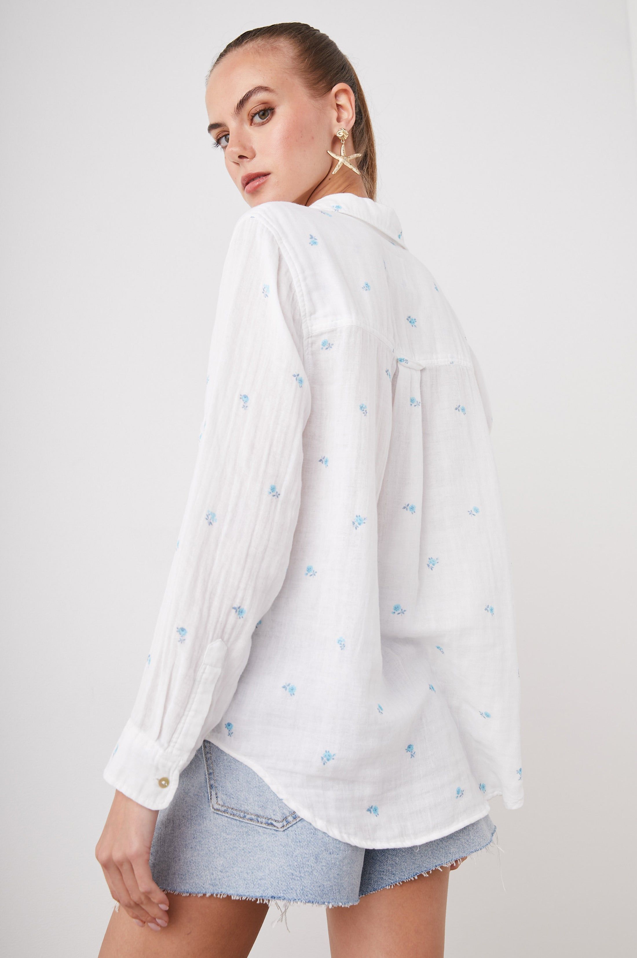 ELLIS SHIRT - BLUE BUDS sold by Rails product image thumbnail 5