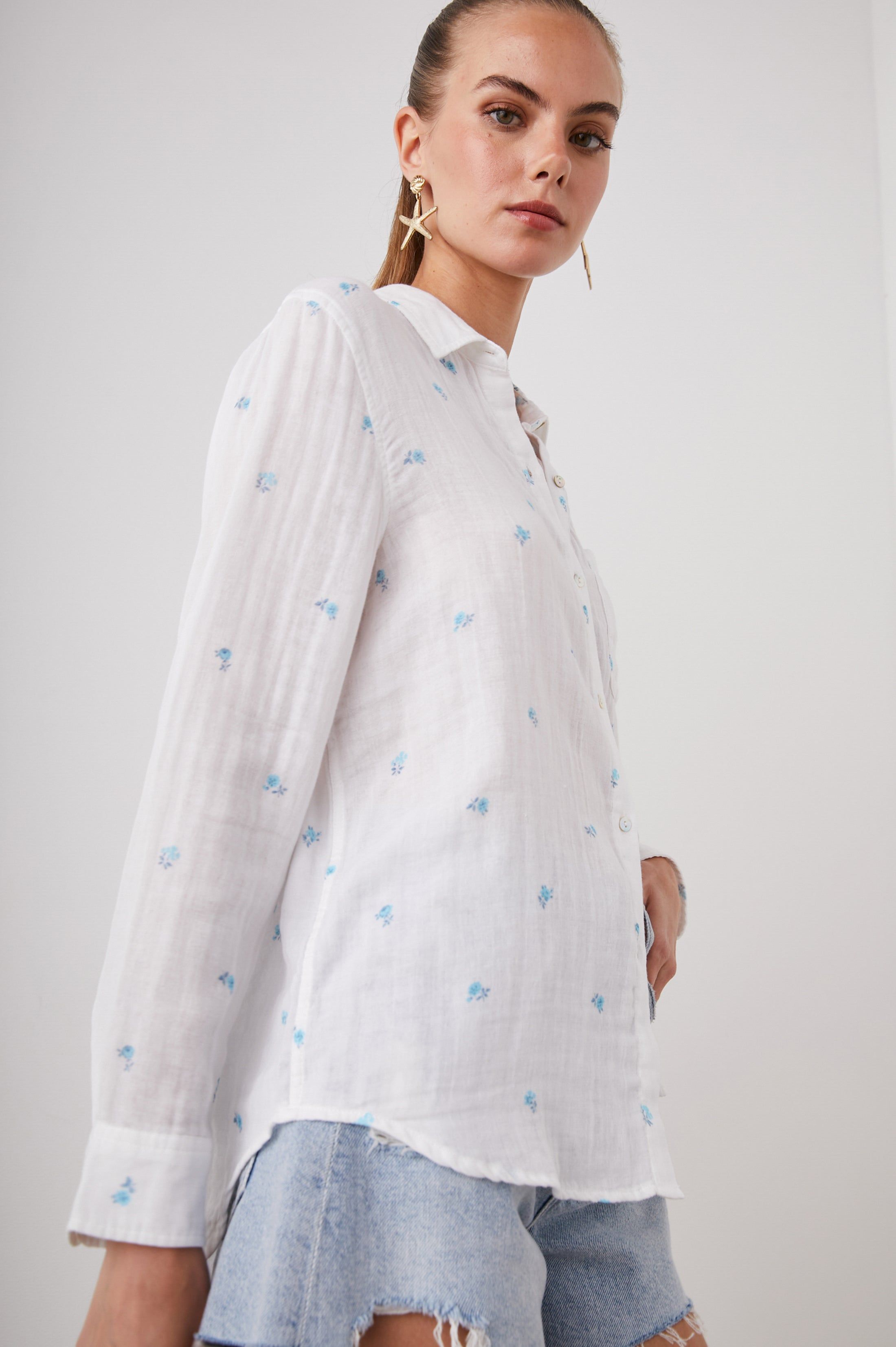 ELLIS SHIRT - BLUE BUDS sold by Rails product image thumbnail 3