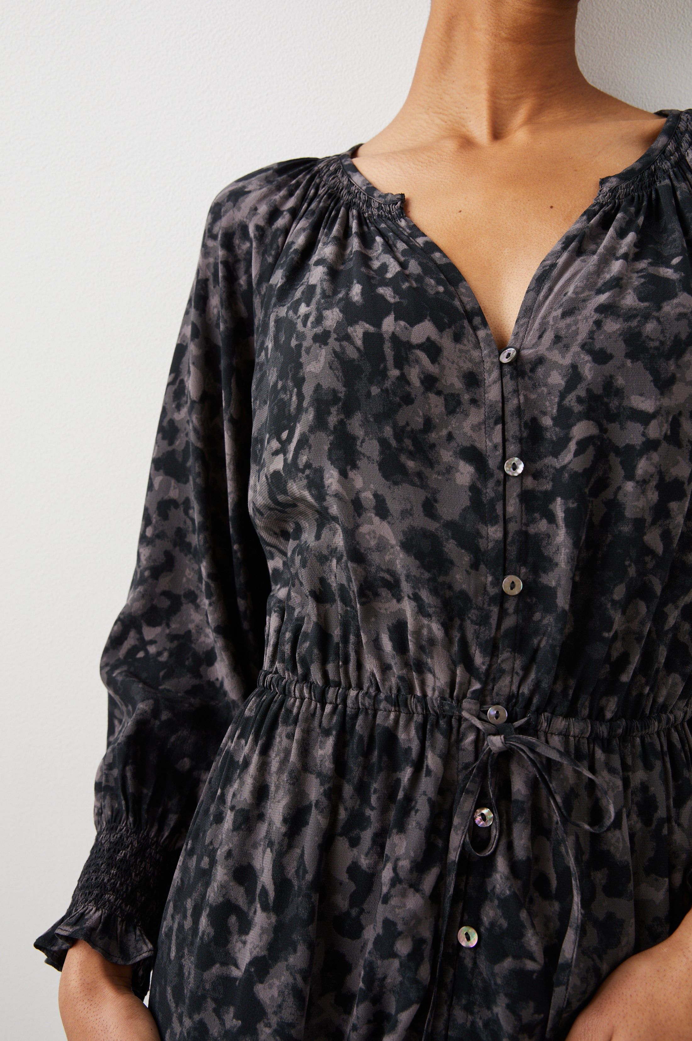 CECE DRESS - CHARCOAL TORTOISE sold by Rails product image thumbnail 2