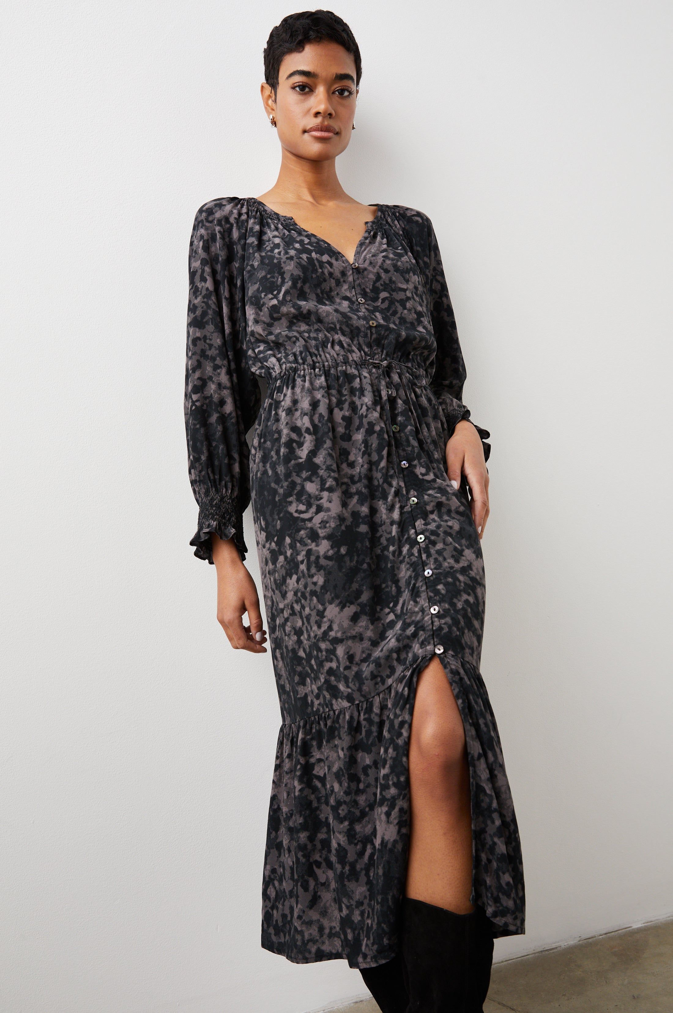 CECE DRESS - CHARCOAL TORTOISE sold by Rails product image thumbnail 3