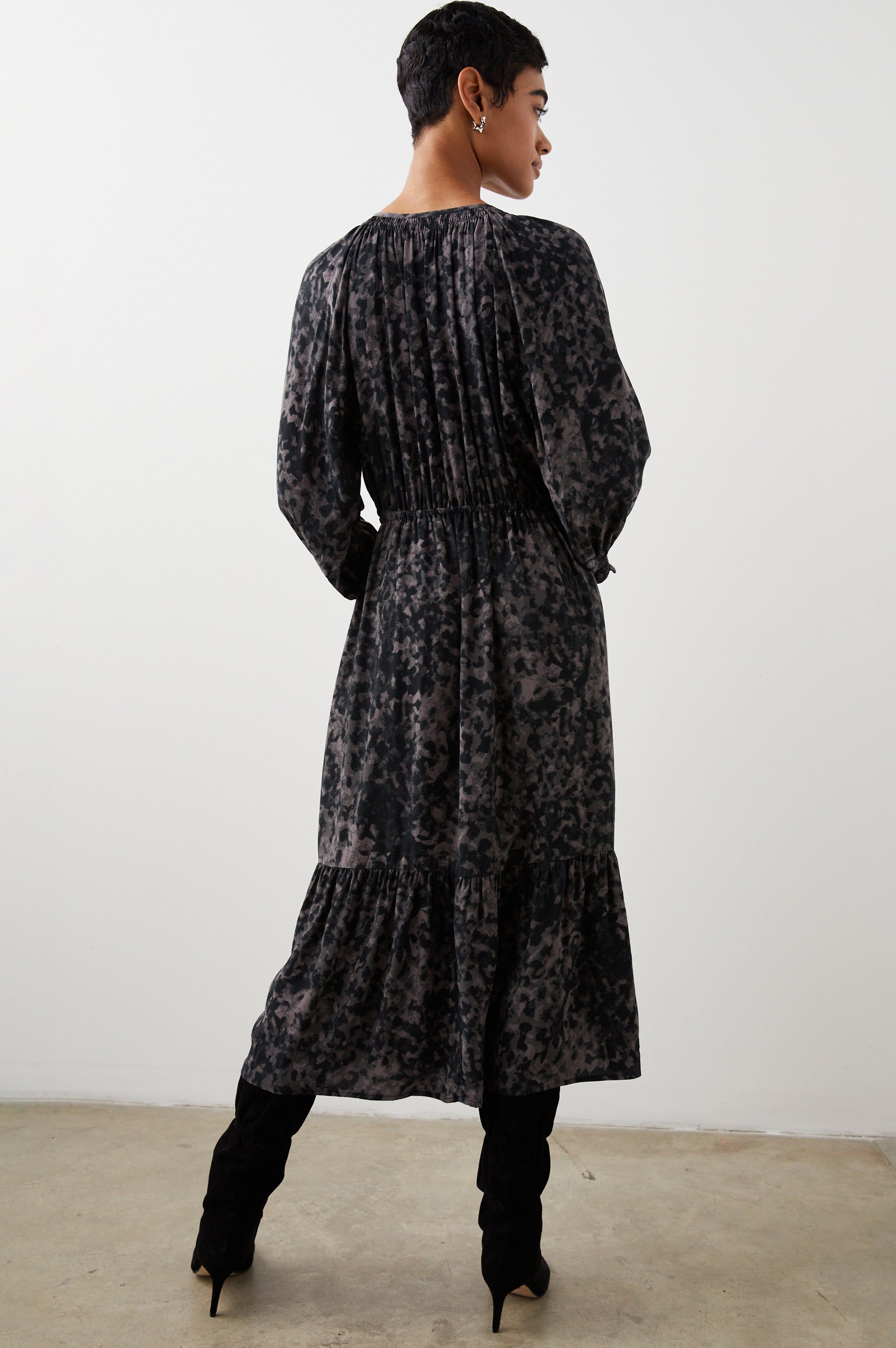 CECE DRESS - CHARCOAL TORTOISE sold by Rails product image thumbnail 5