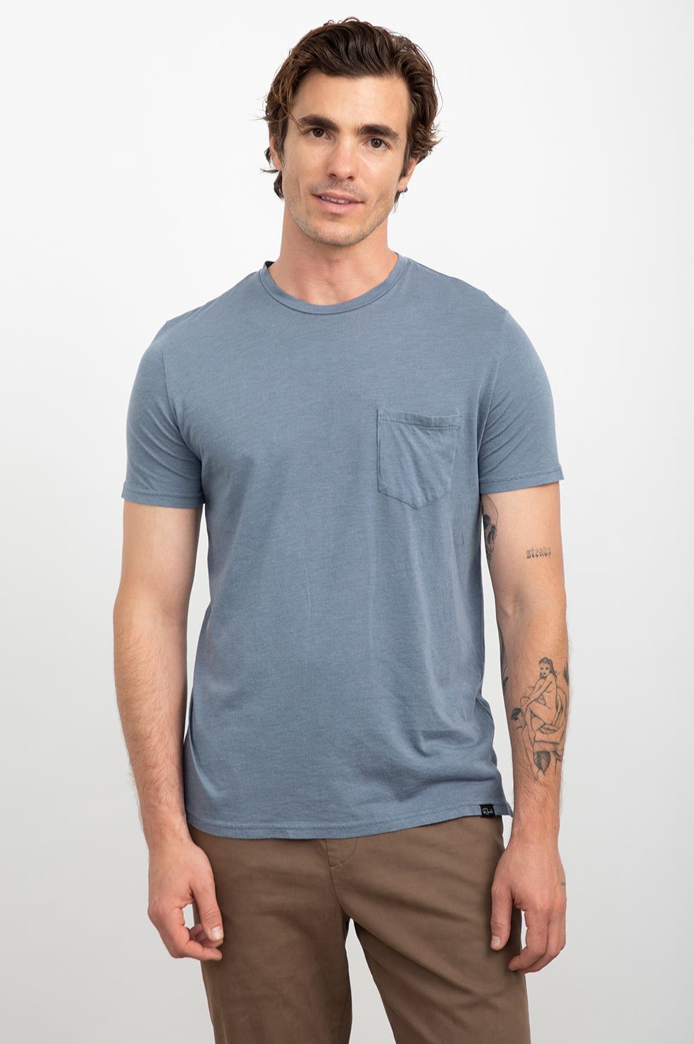 JOHNNY T-SHIRT - STEEL sold by Rails