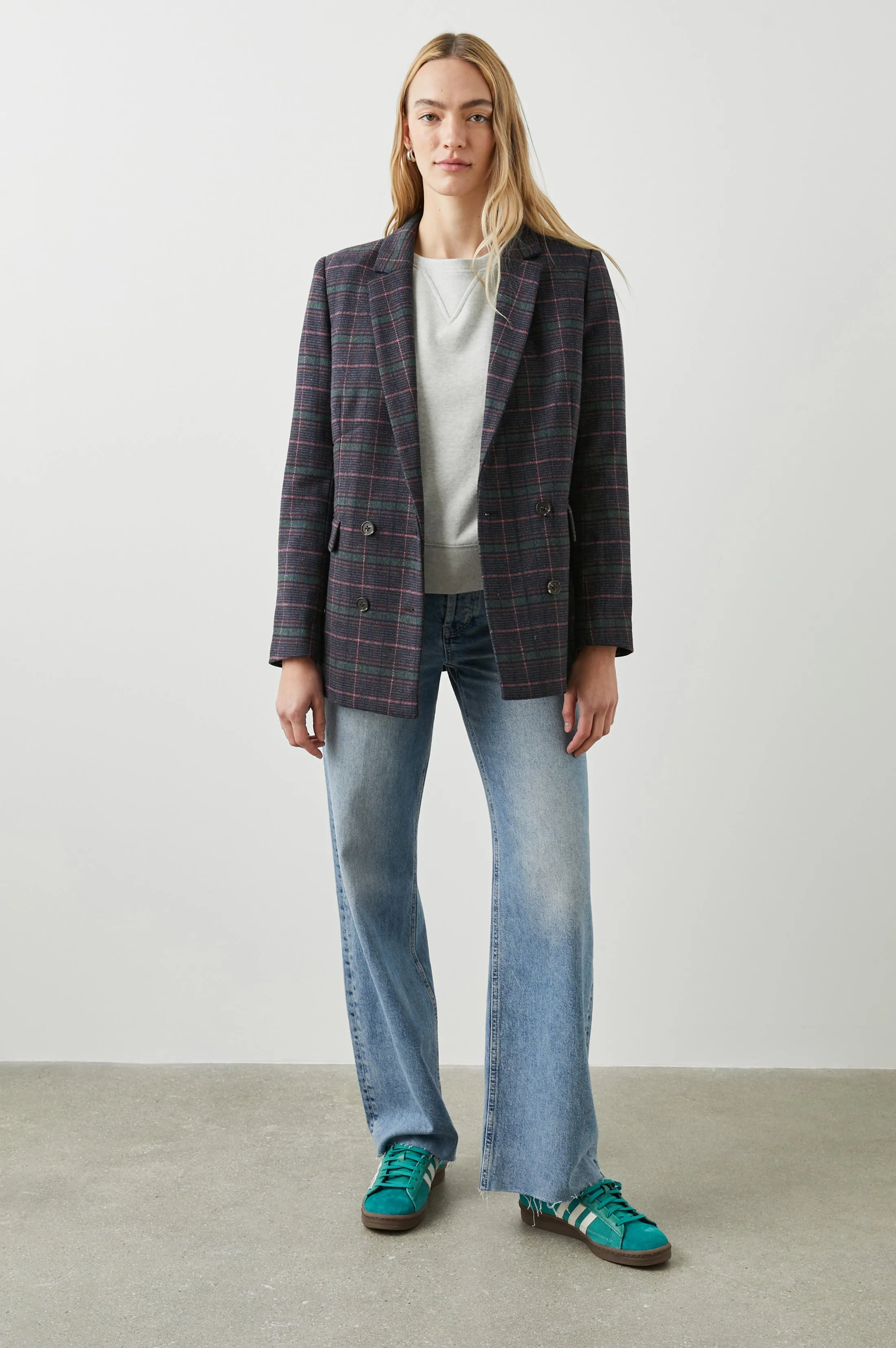 JAC BLAZER - GRAPHITE CHAMBRAY PINK sold by Rails product image thumbnail 3