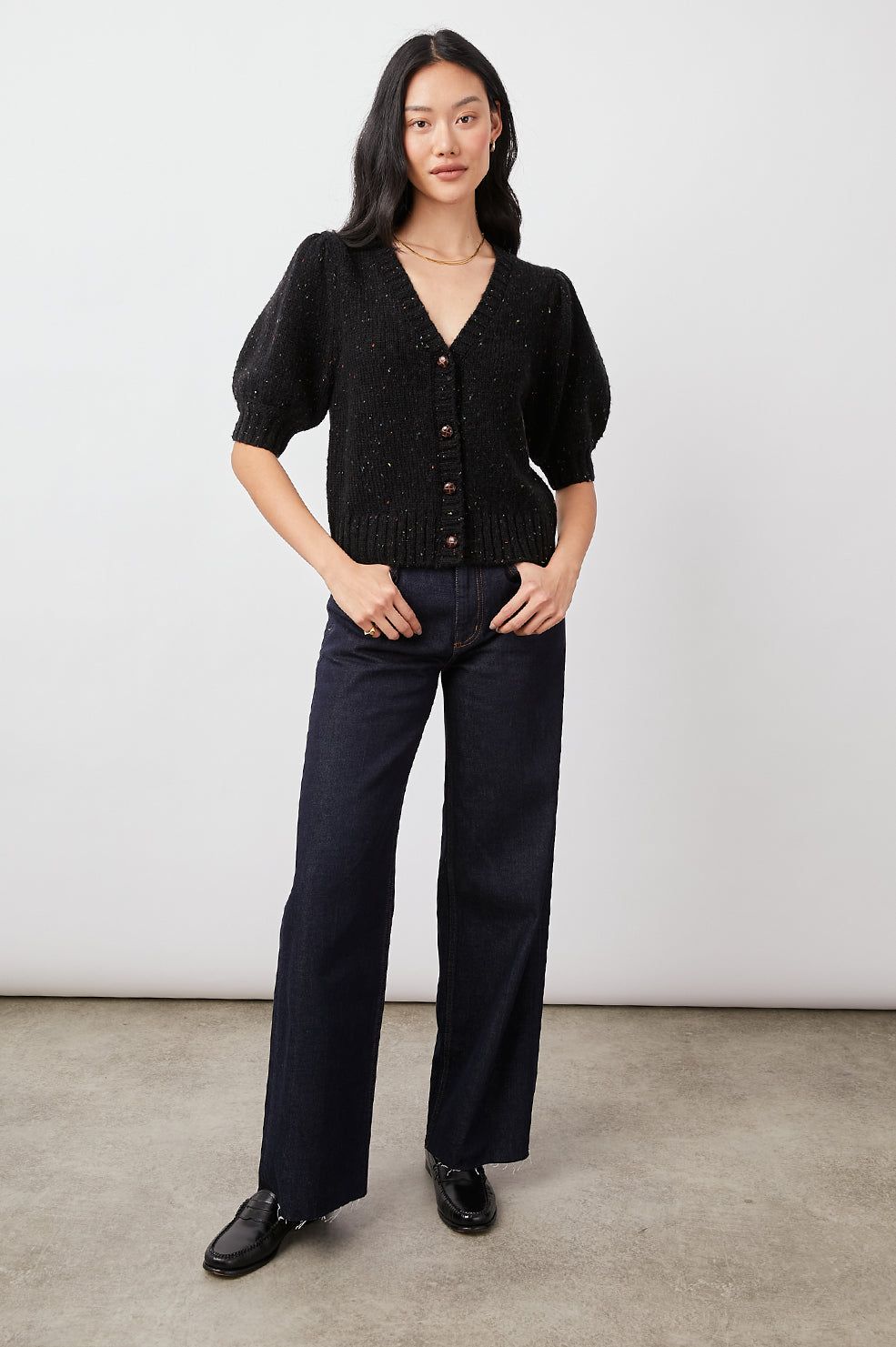 ISLA CARDIGAN - BLACK CONFETTI sold by Rails product image thumbnail 3