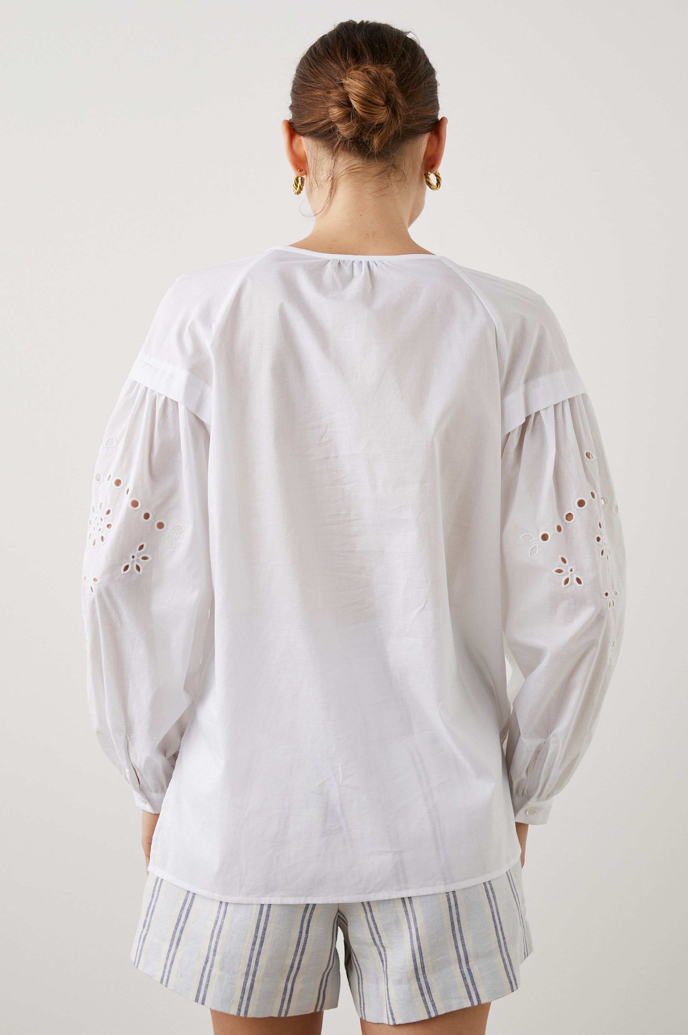 DARI TOP - BEACH WHITE EYELET sold by Rails product image thumbnail 6