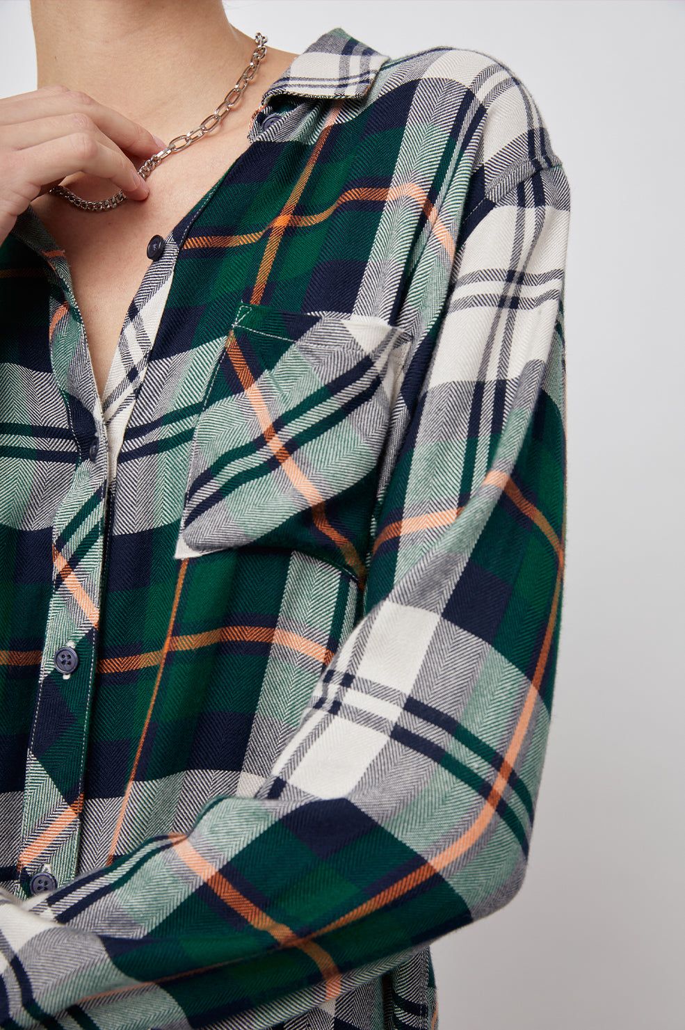 HUNTER SHIRT - FOREST NAVY STONE sold by Rails product image thumbnail 2