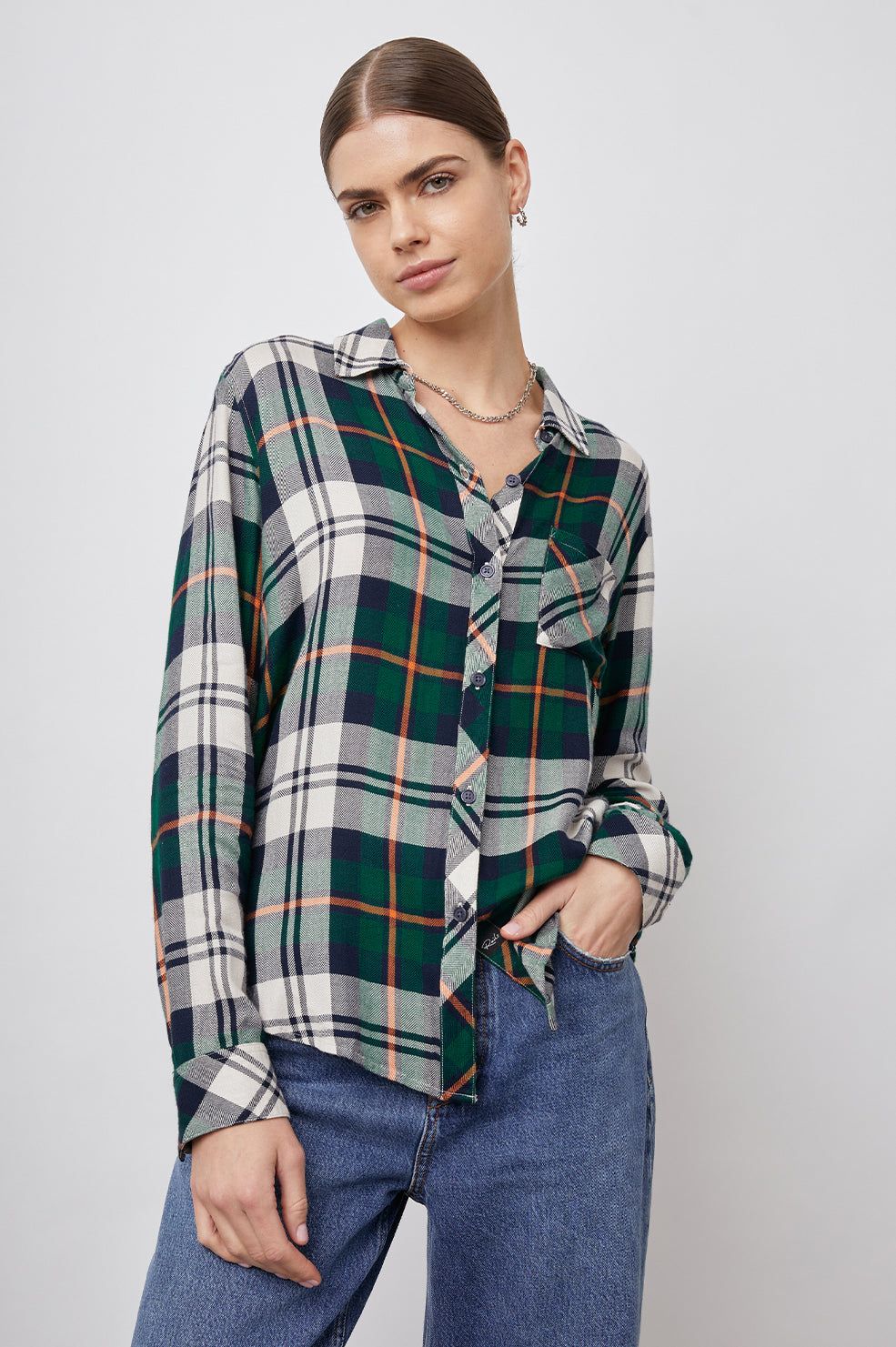 HUNTER SHIRT - FOREST NAVY STONE sold by Rails